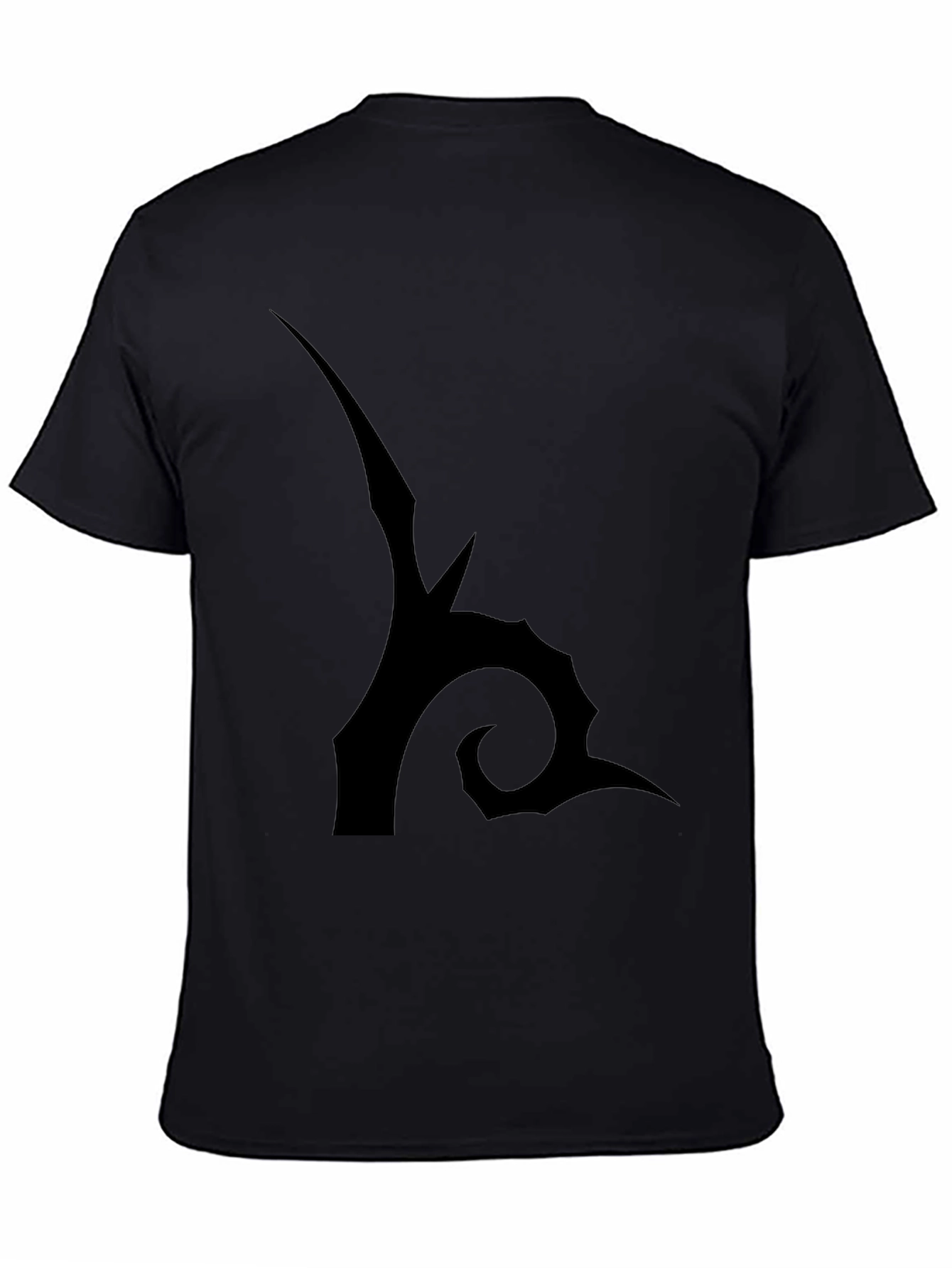 Edgy Black Graphic Tee - Abstract Design