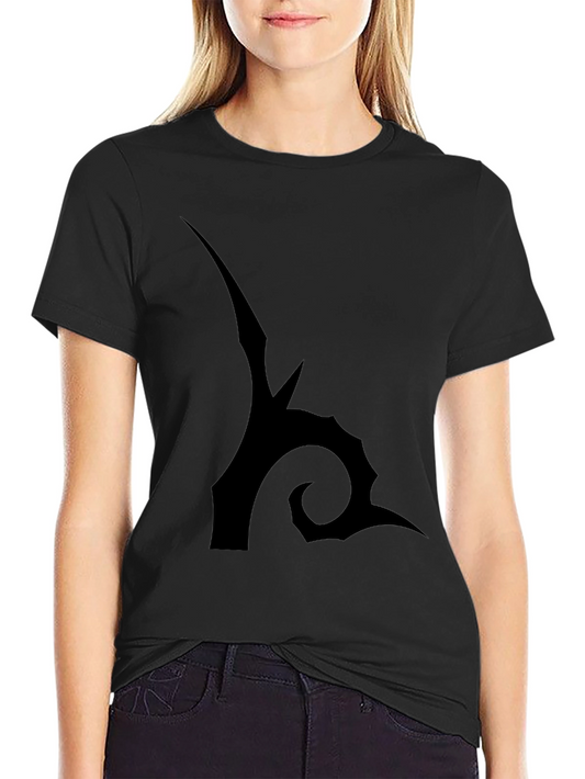 Edgy Black Graphic Tee - Abstract Design