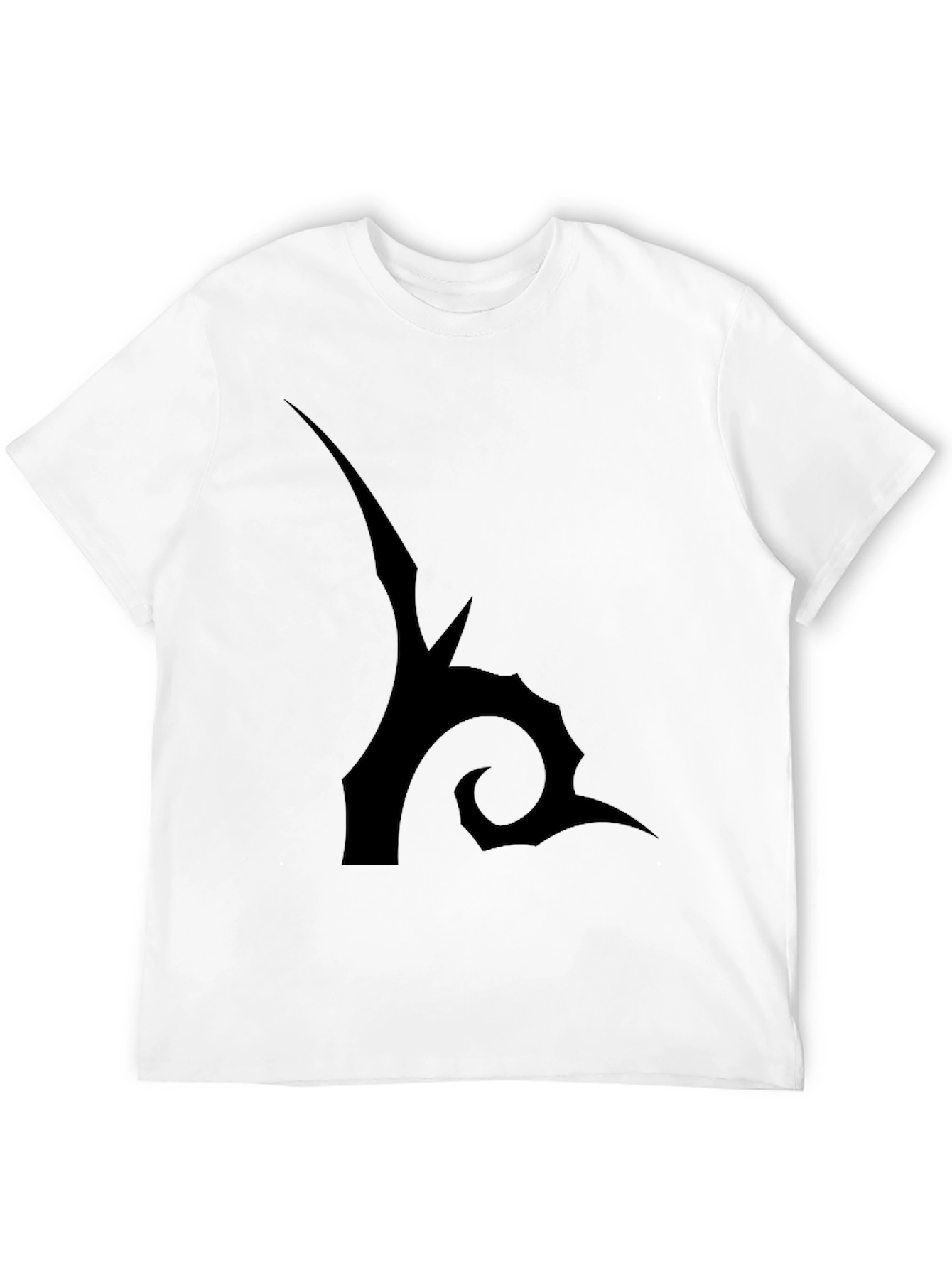Edgy Black Graphic Tee - Abstract Design