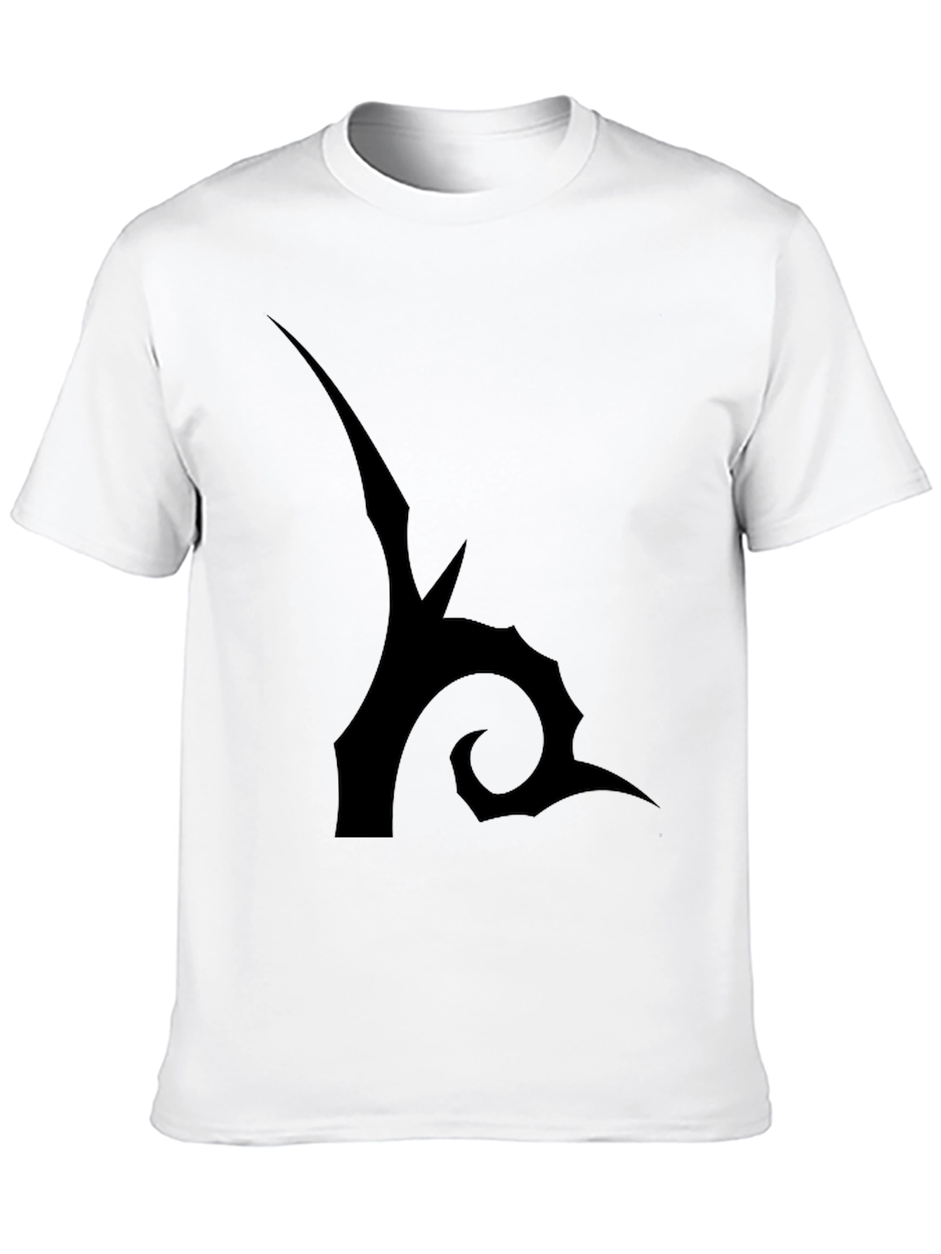 Edgy Black Graphic Tee - Abstract Design