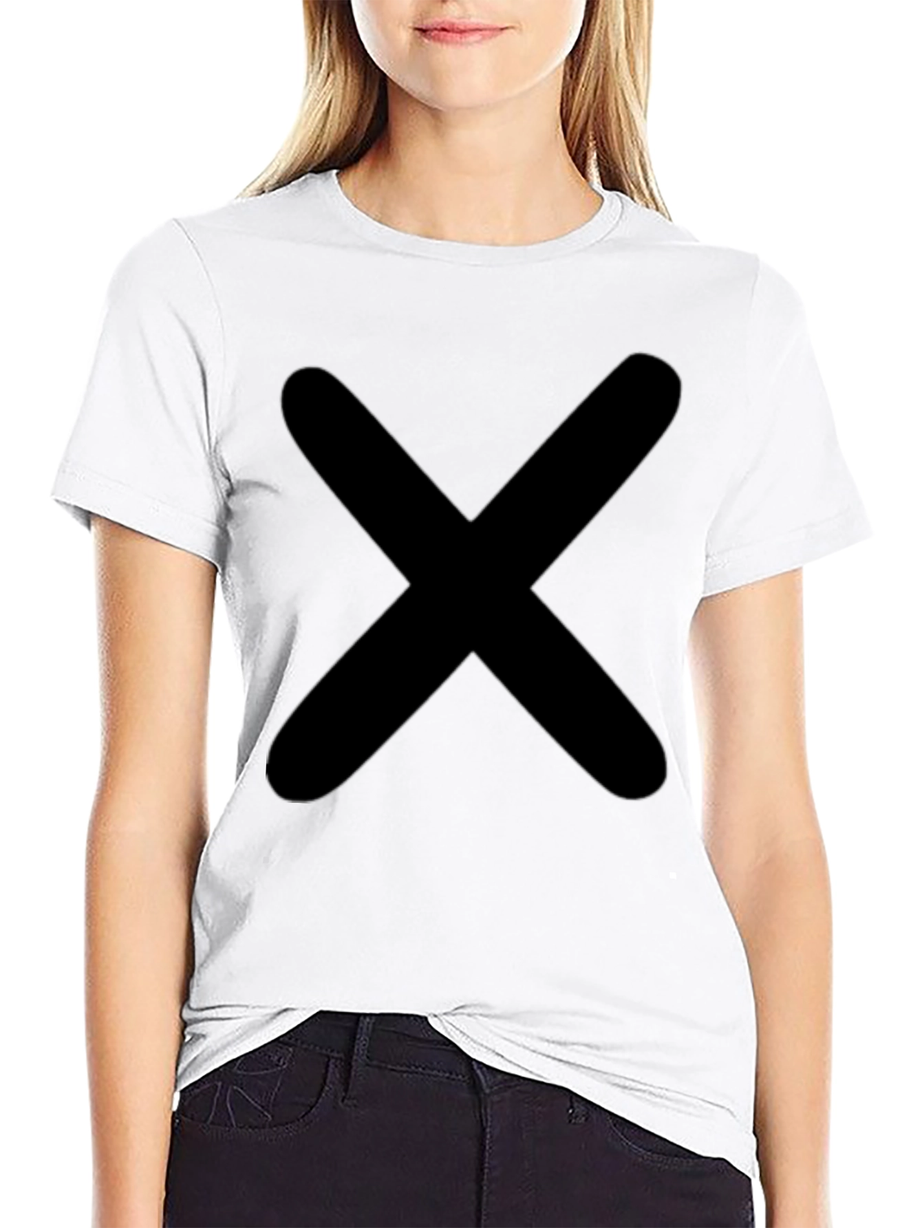 Bold X Graphic Tee - Classic Black Cotton