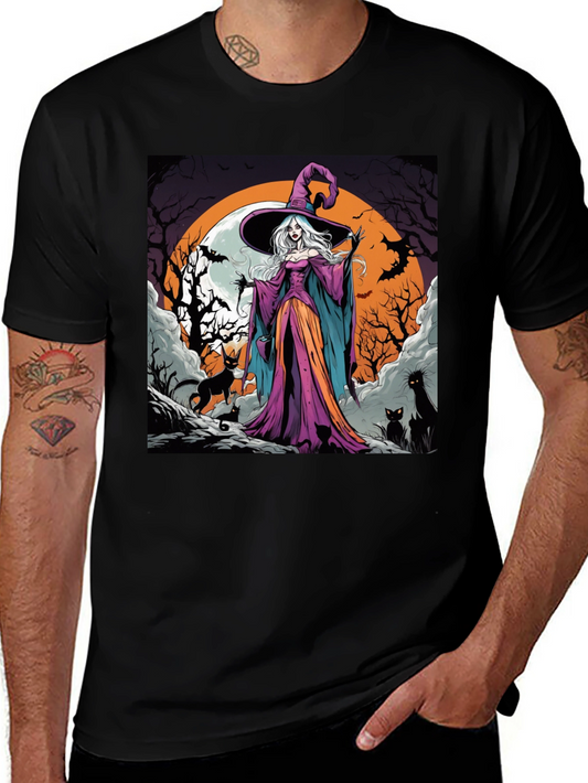Witch & Cats Halloween T-Shirt