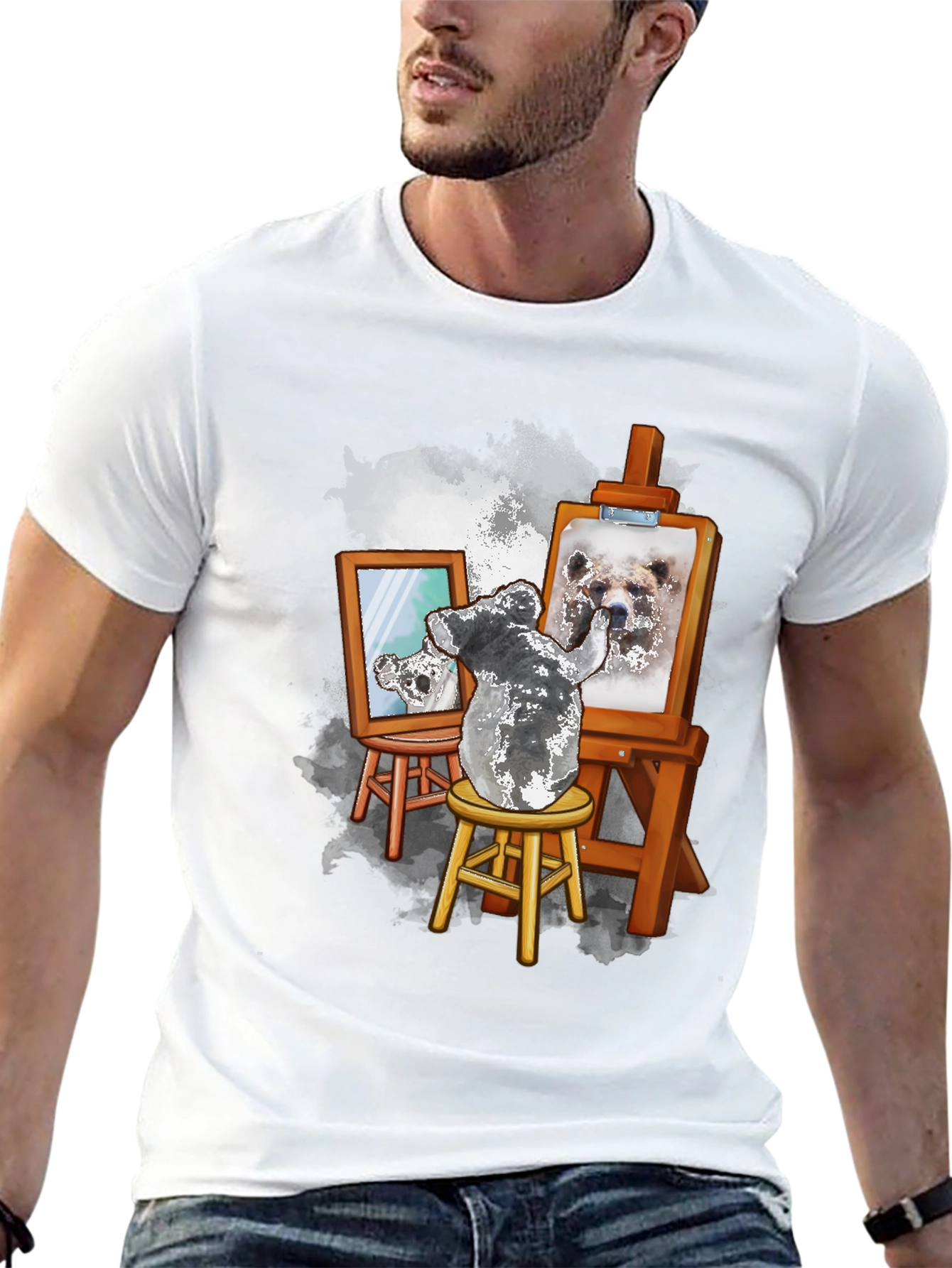 Koala Artist Graphic Tee - Unisex Cotton T-Shirt