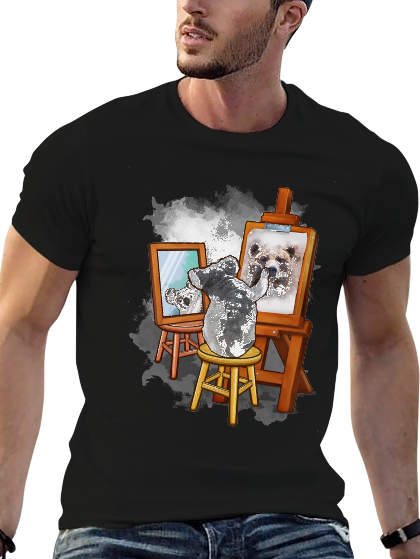 Koala Artist Graphic Tee - Unisex Cotton T-Shirt