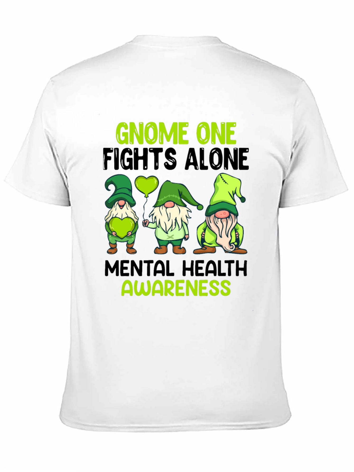 Gnome One Fights Alone Mental Health Awareness T-Shirt