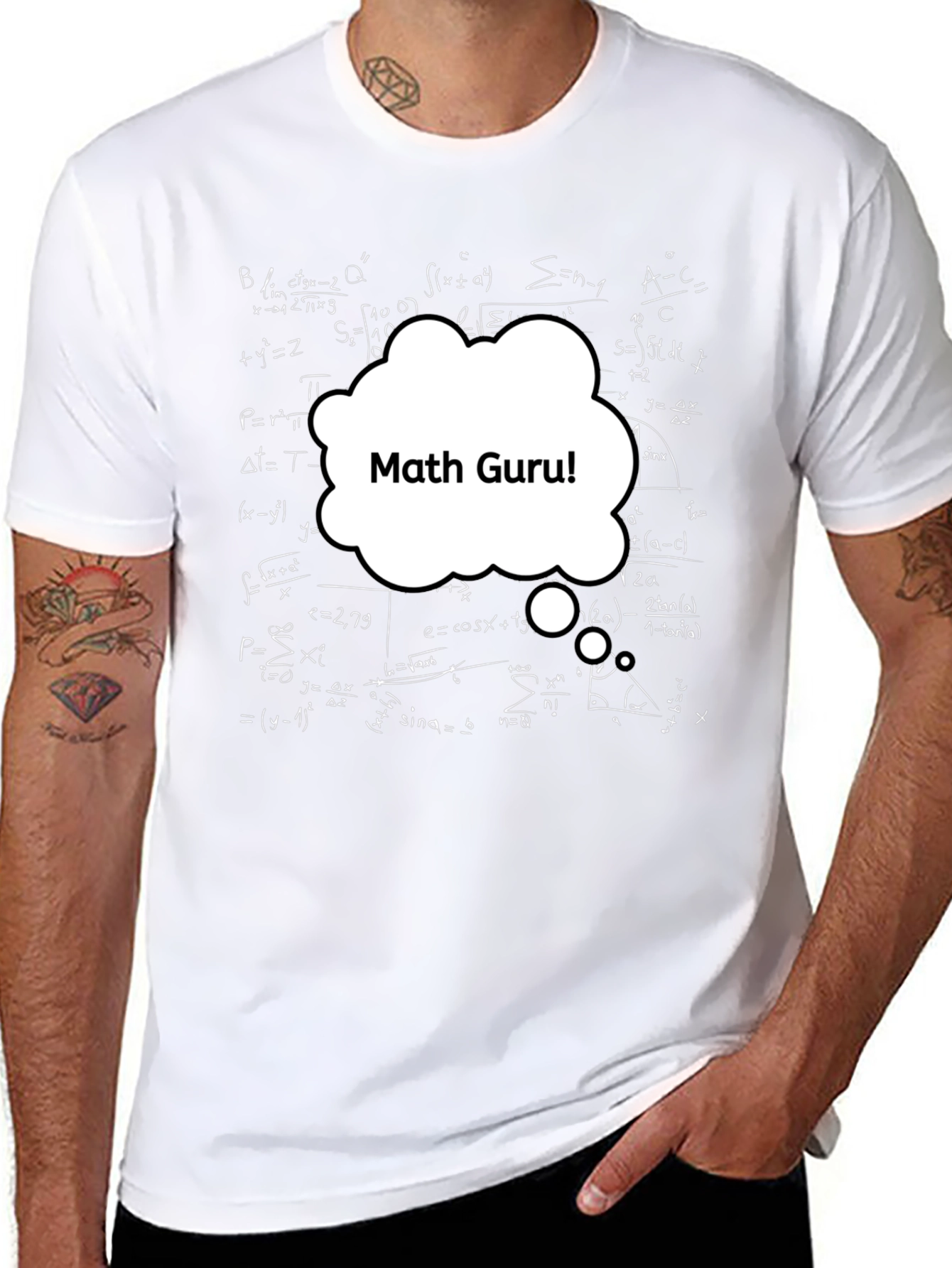 Math Guru T-Shirt - Mens Black Equation Tee