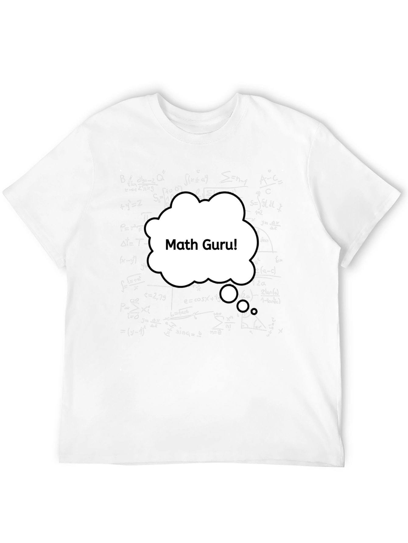 Math Guru T-Shirt - Mens Black Equation Tee