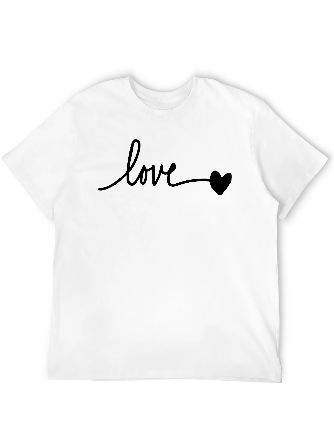 Love Heart Graphic Tee - Stylish Black T-Shirt