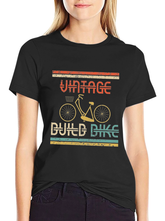 Vintage Build Bike T-Shirt - Retro Cycling Tee