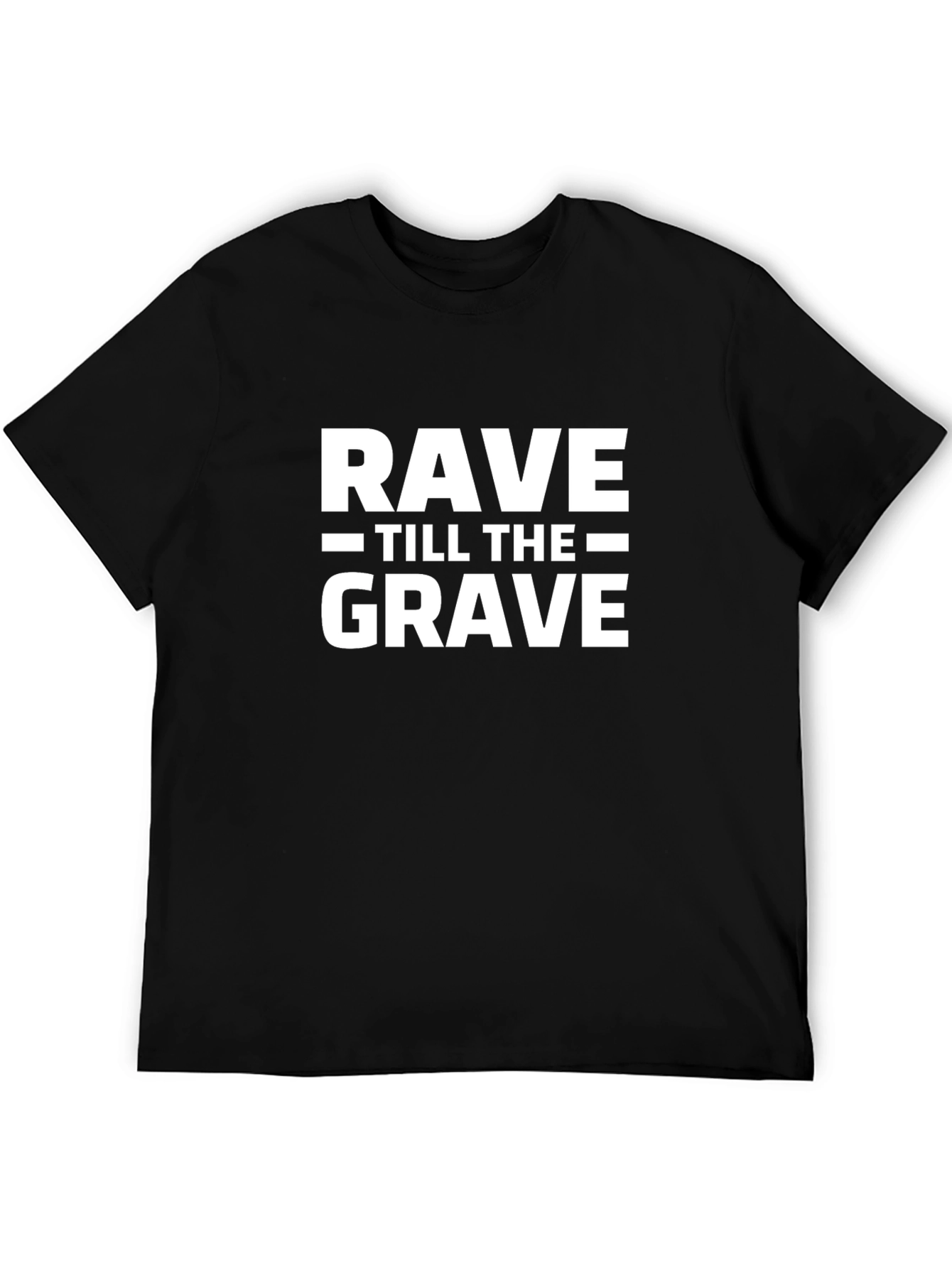 Rave Till The Grave Graphic Tee - Black