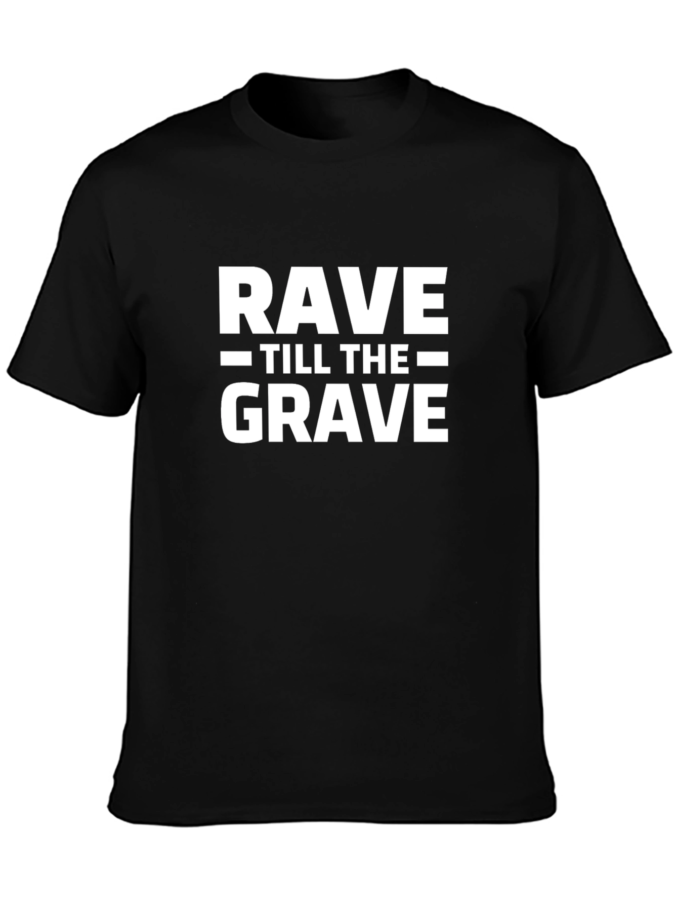 Rave Till The Grave Graphic Tee - Black