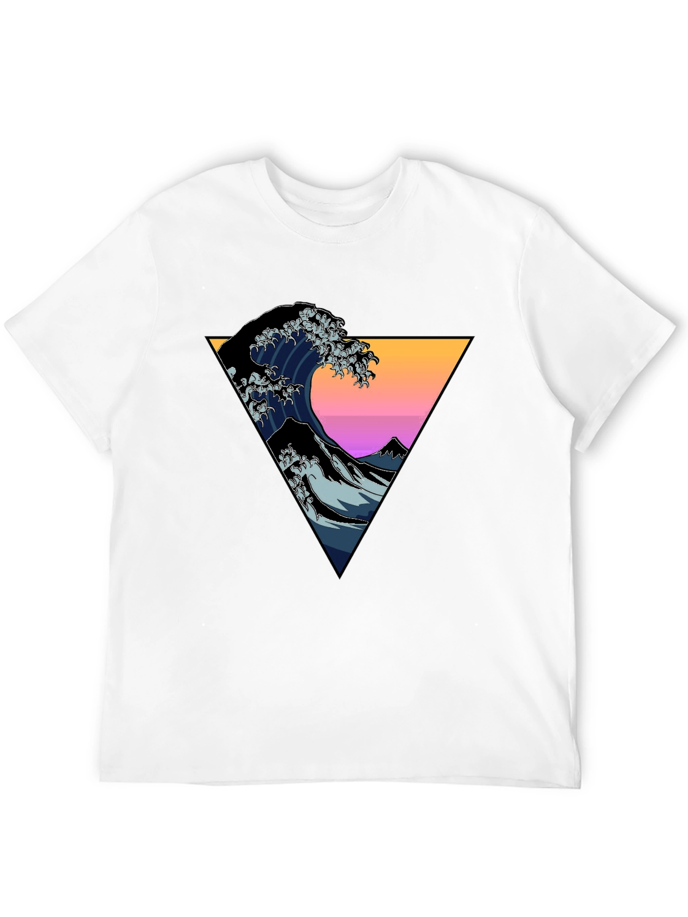 Great Wave Triangle Graphic Tee - Black