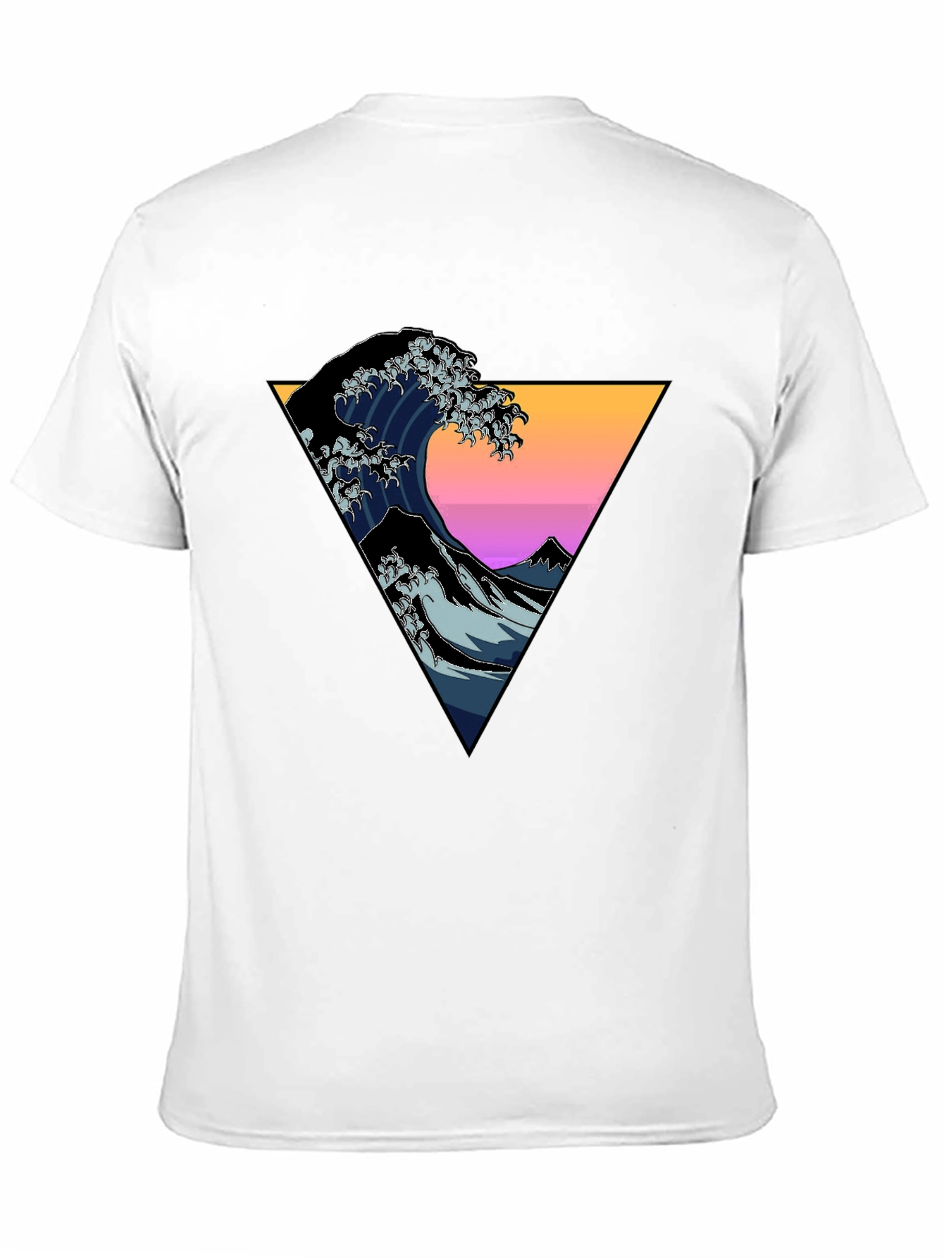 Great Wave Triangle Graphic Tee - Black