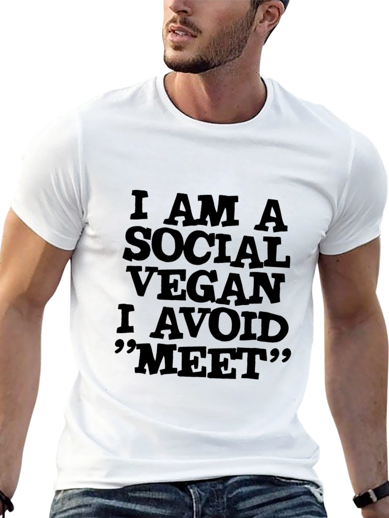 Social Vegan T-Shirt - Funny Vegan Tee