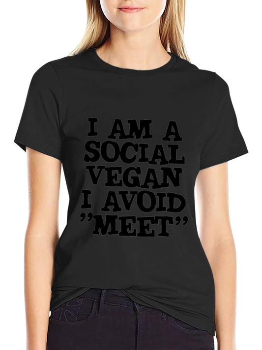 Social Vegan T-Shirt - Funny Vegan Tee