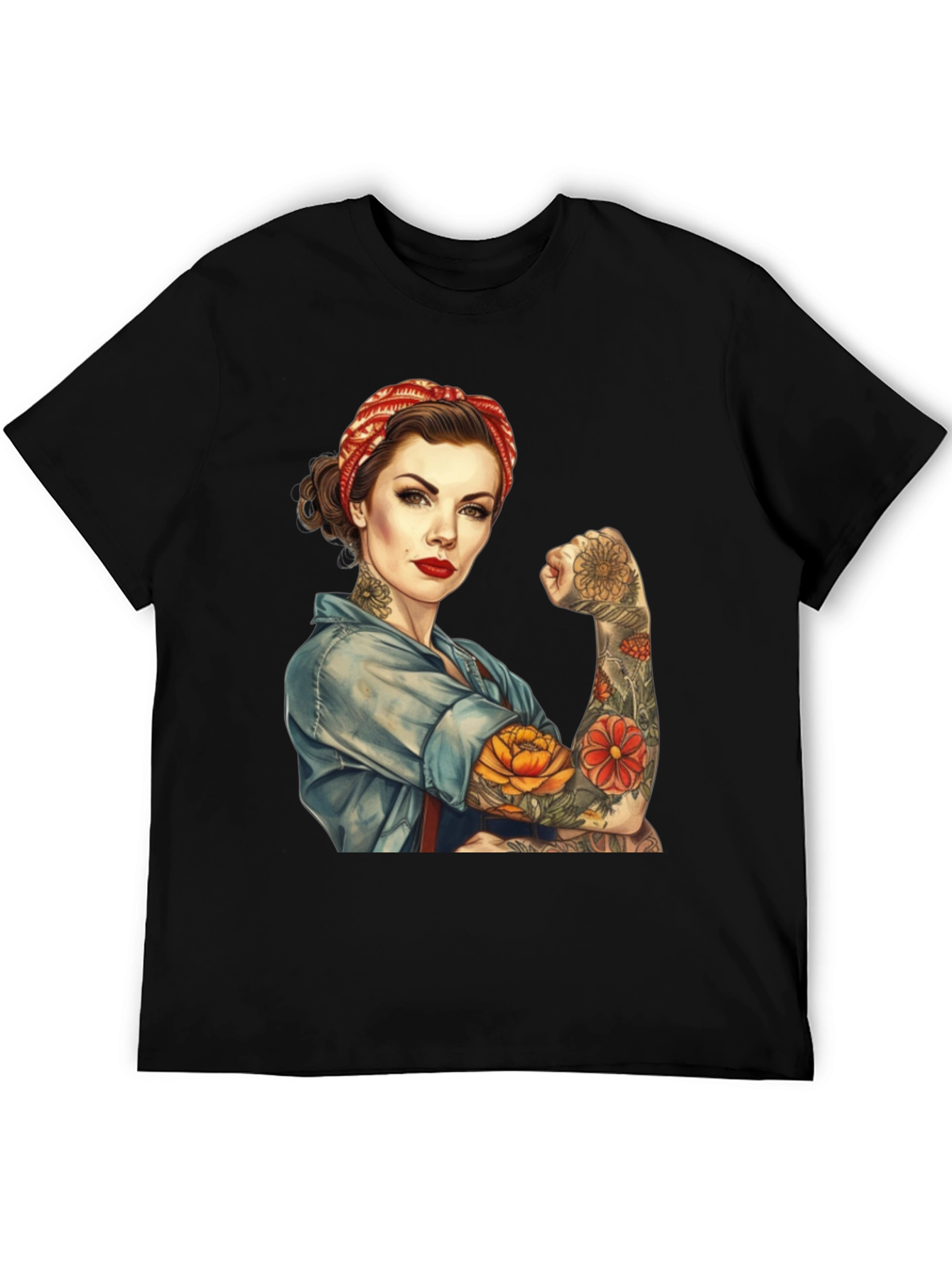 Retro Rosie the Riveter Graphic T-Shirt