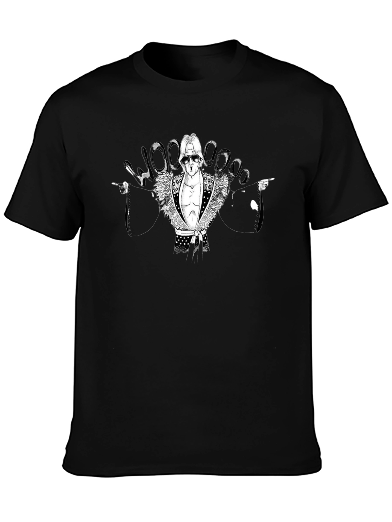 Woo! Ric Flair Graphic Black T-Shirt