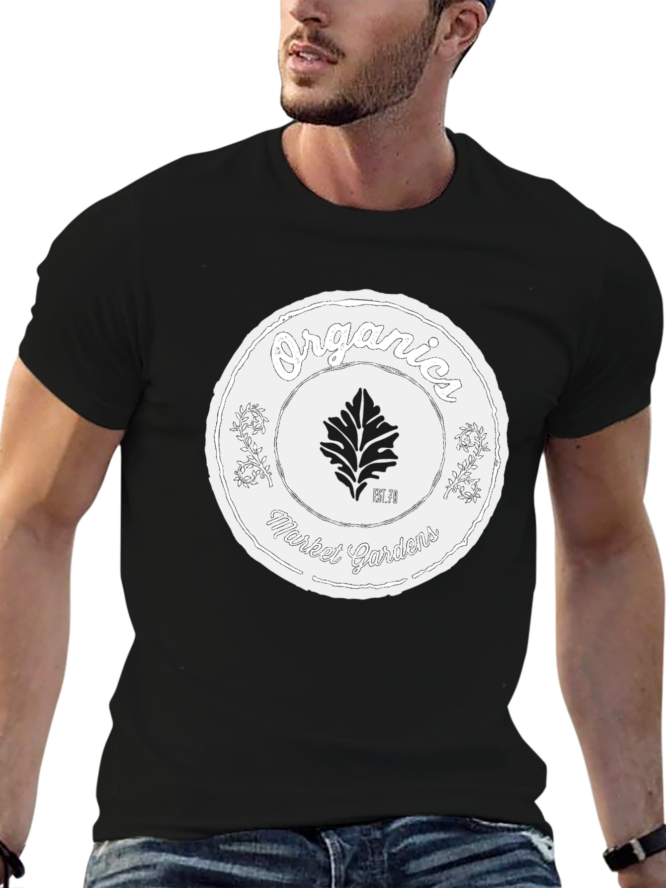 Organic Market Gardens Black T-Shirt