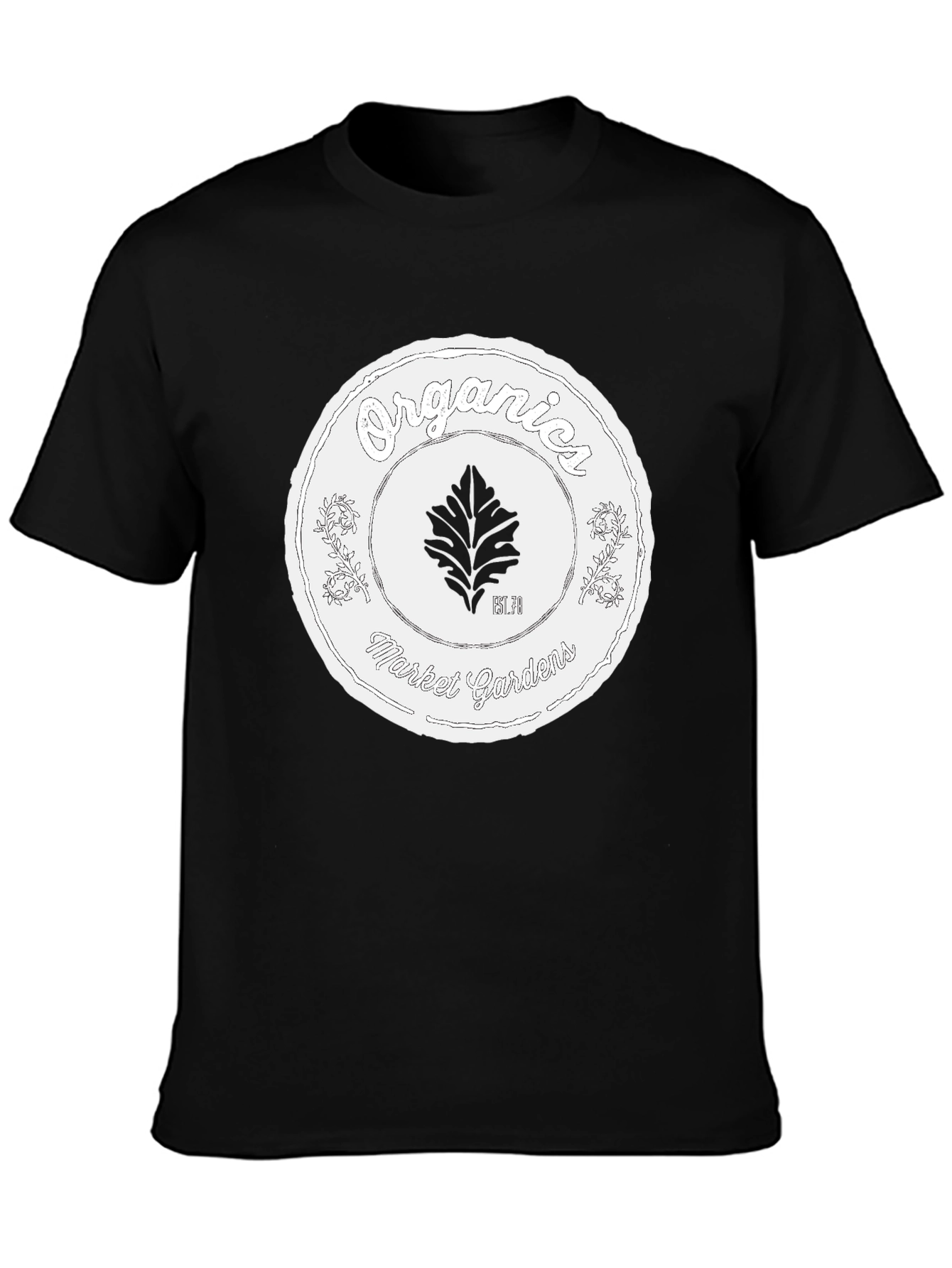 Organic Market Gardens Black T-Shirt