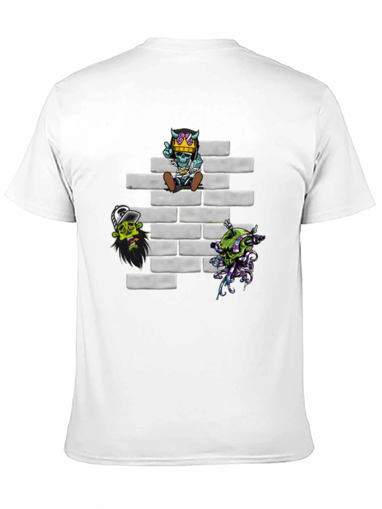 Zombie Brick Wall Graphic T-Shirt