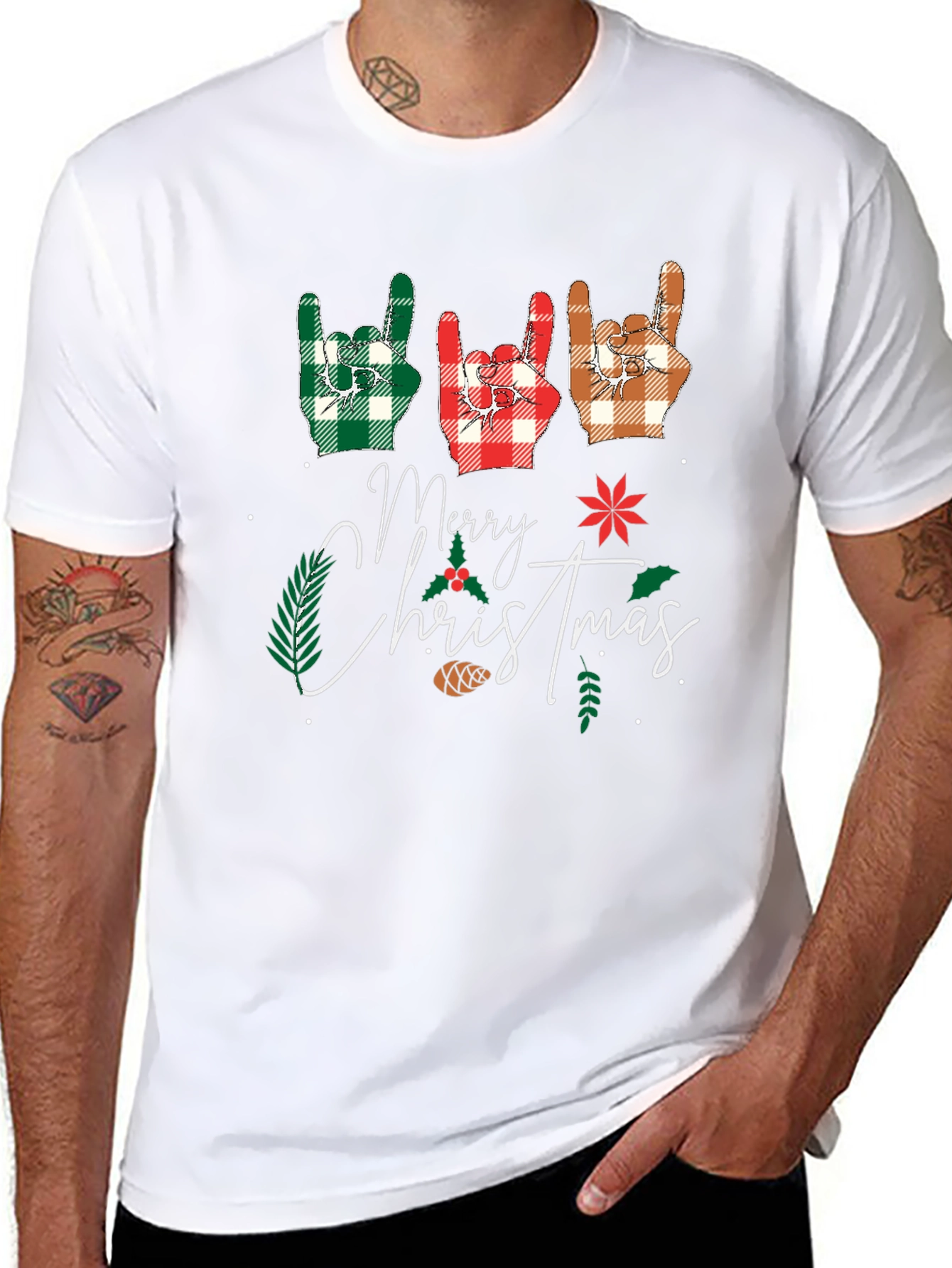 Festive Rock On Christmas T-Shirt