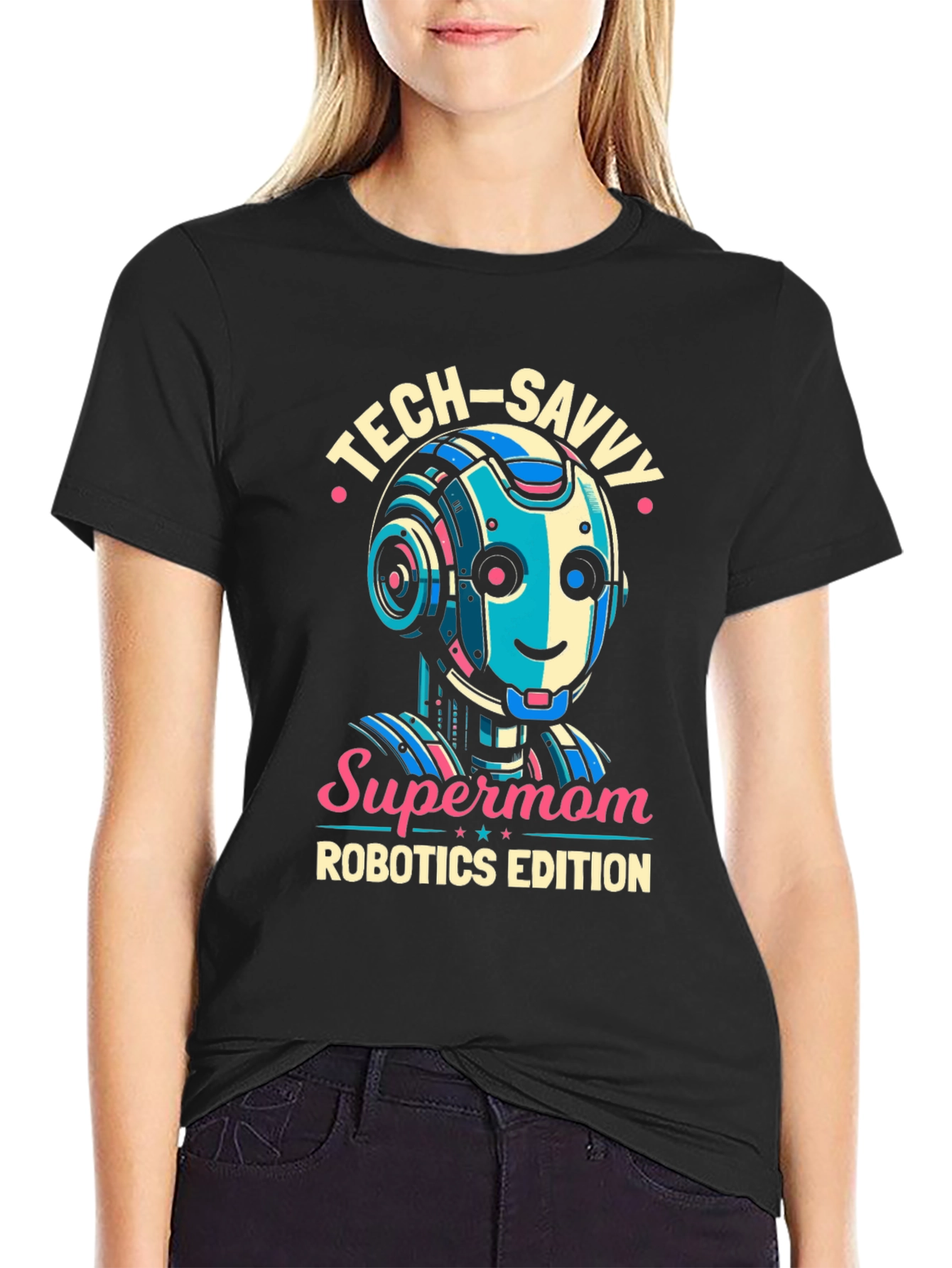 Tech-Savvy Supermom Robotics Edition T-Shirt