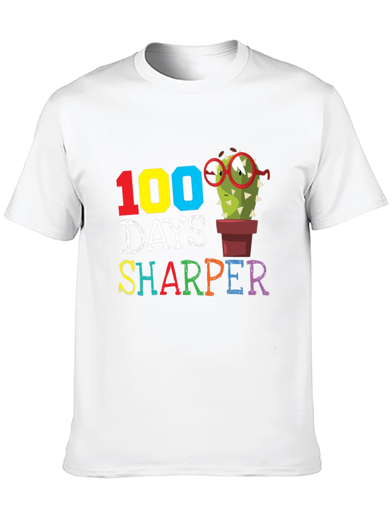 100 Days Sharper T-Shirt Cactus Teacher Gift
