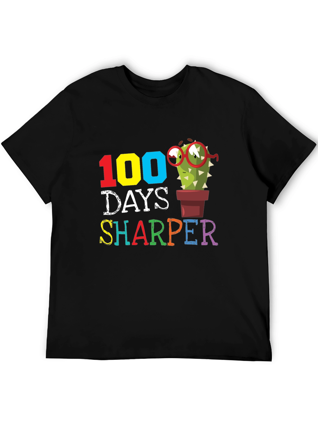100 Days Sharper T-Shirt Cactus Teacher Gift