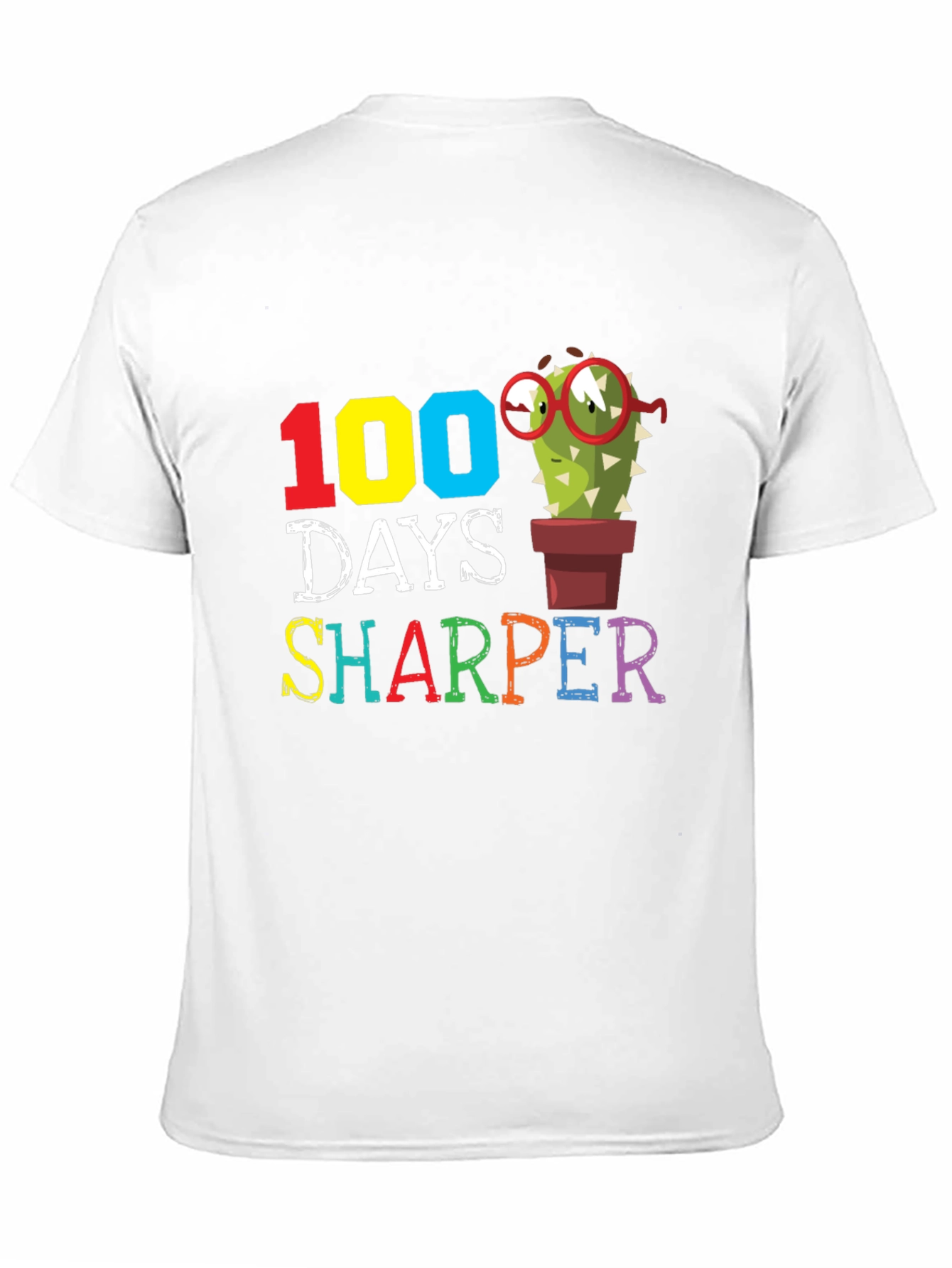 100 Days Sharper T-Shirt Cactus Teacher Gift