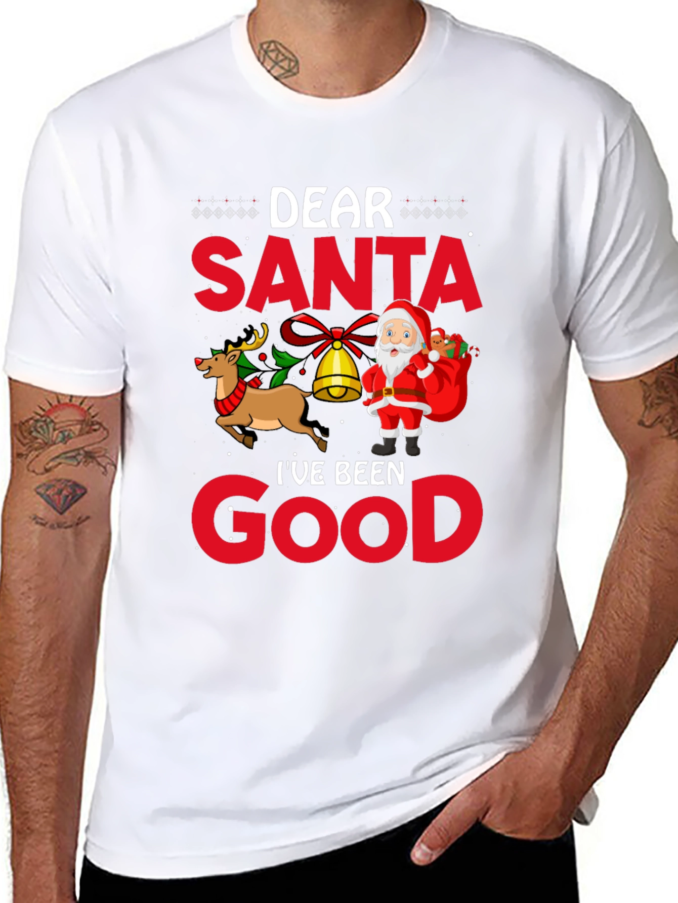 Dear Santa Ive Been Good Black T-Shirt