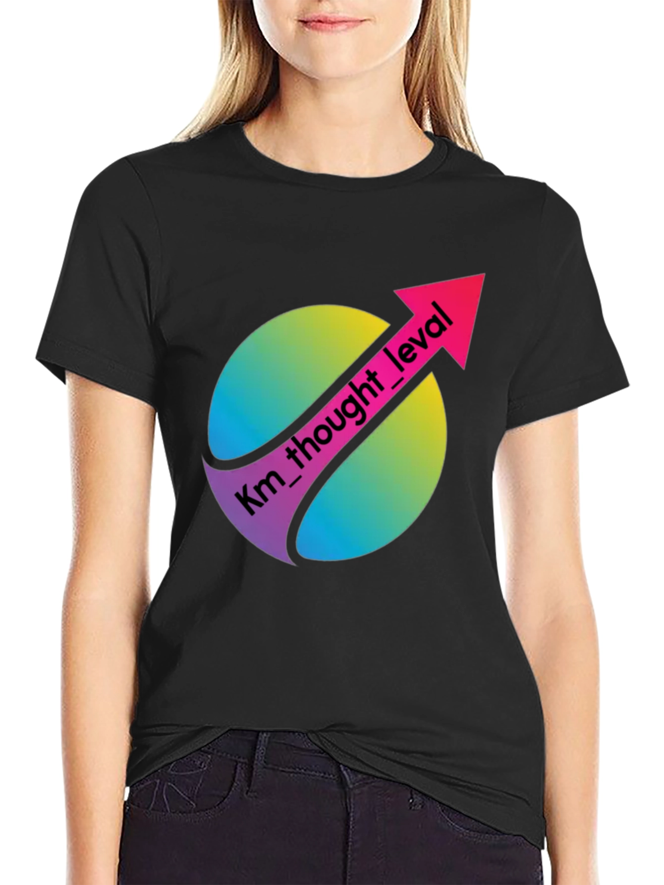 Km Thought Level Black Graphic T-Shirt
