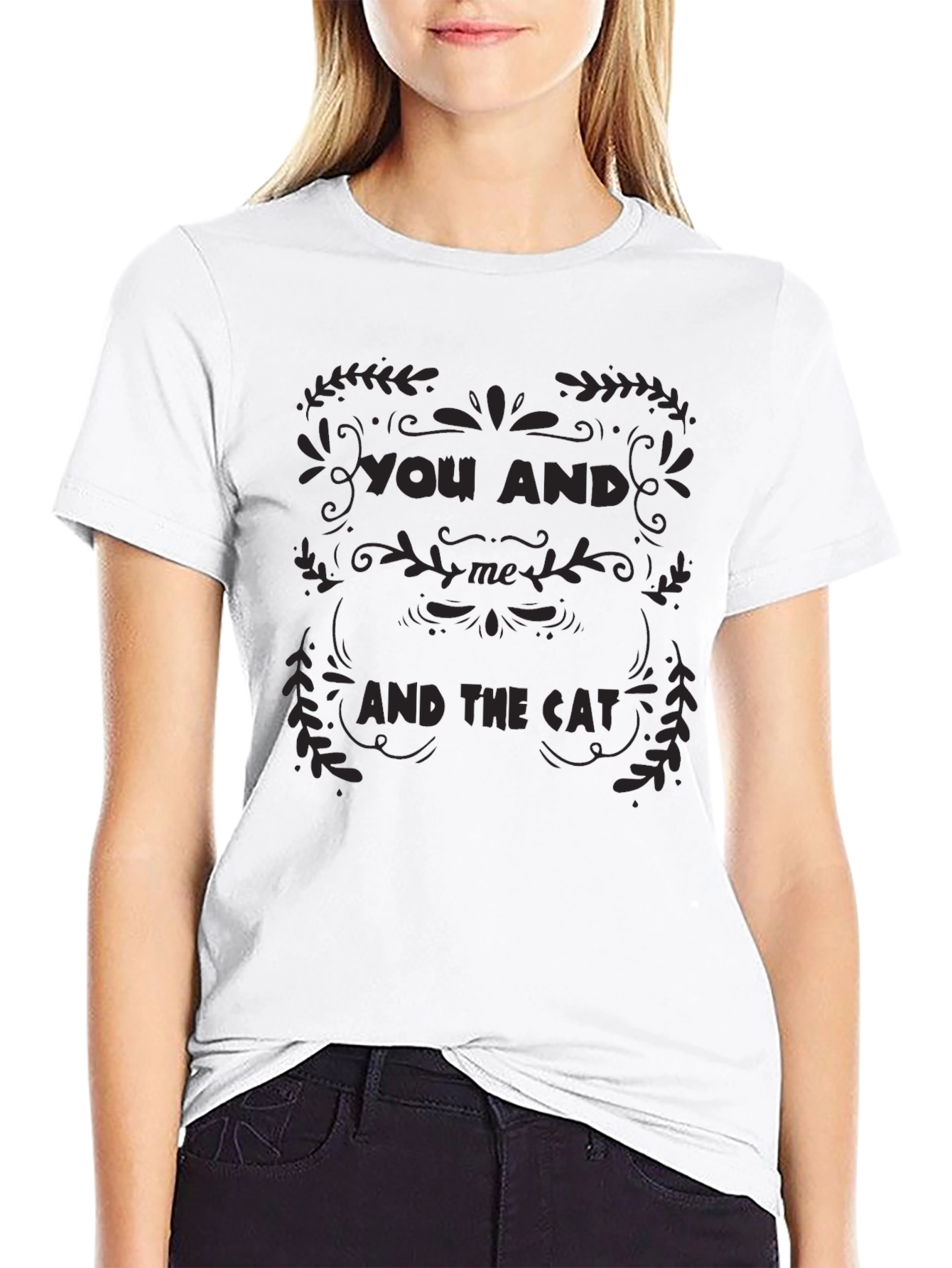 You and Me and The Cat Graphic Tee