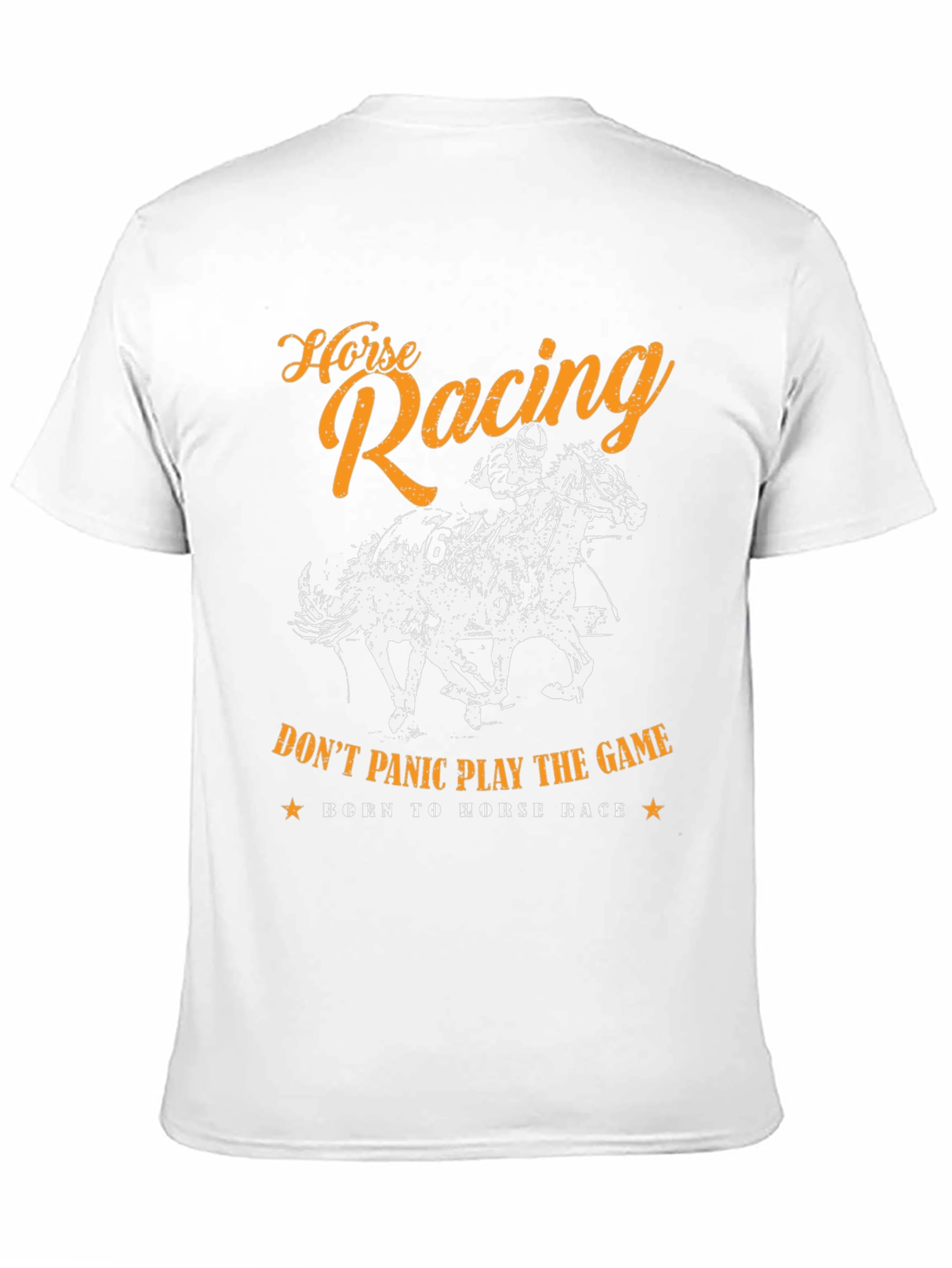 Horse Racing Graphic Print Mens T-Shirt