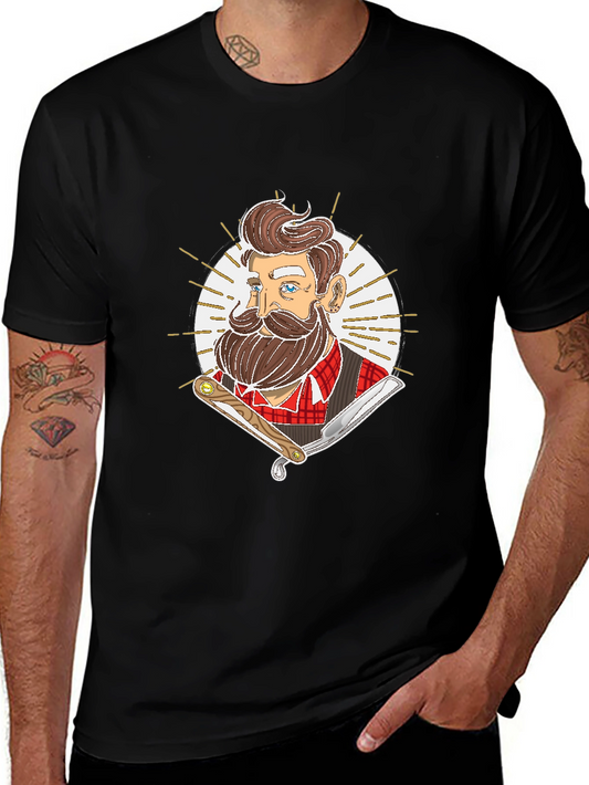 Barber Graphic Tee - Retro Hairdresser Style