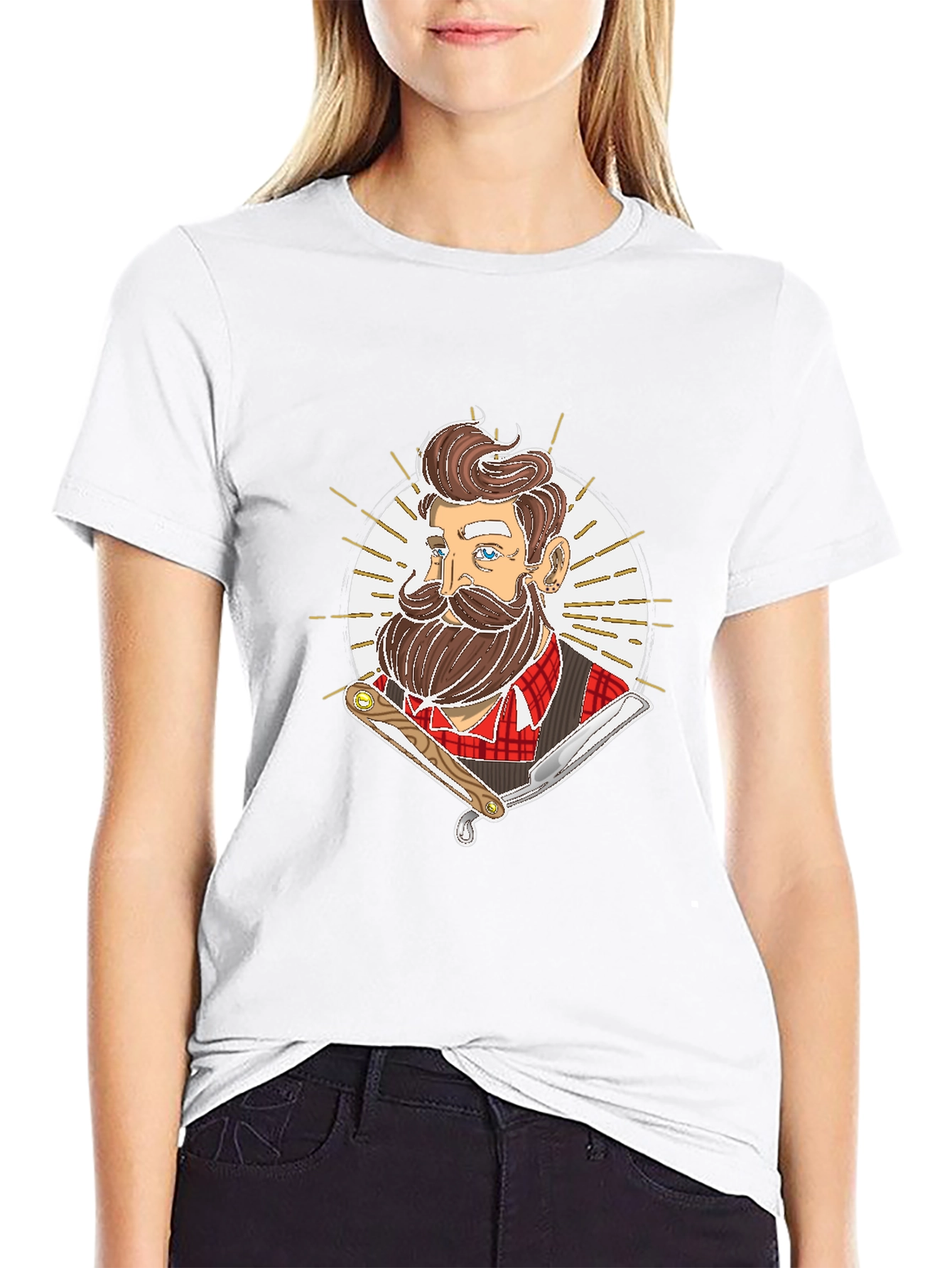 Barber Graphic Tee - Retro Hairdresser Style