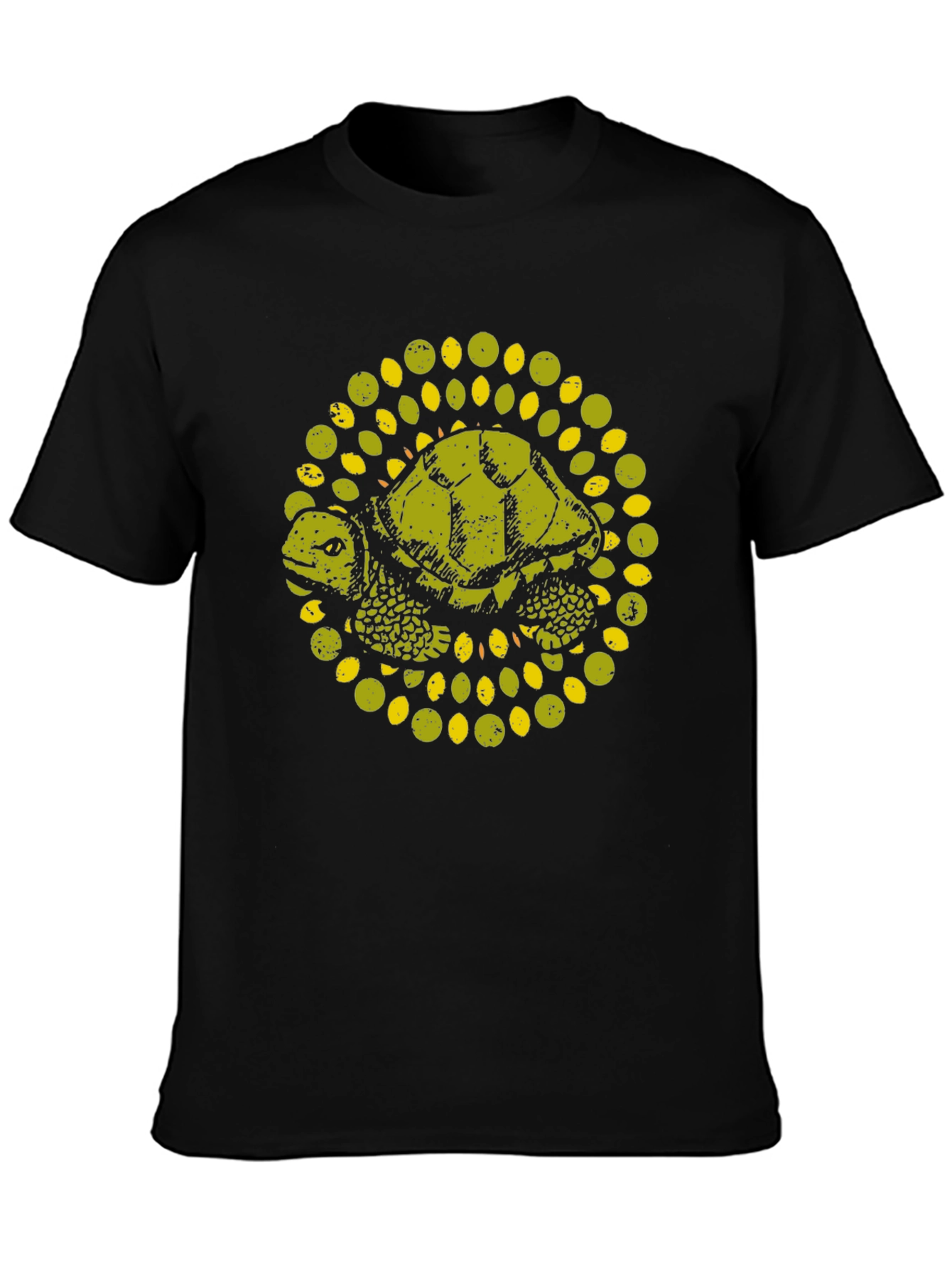 Turtle Graphic Print Black T-Shirt