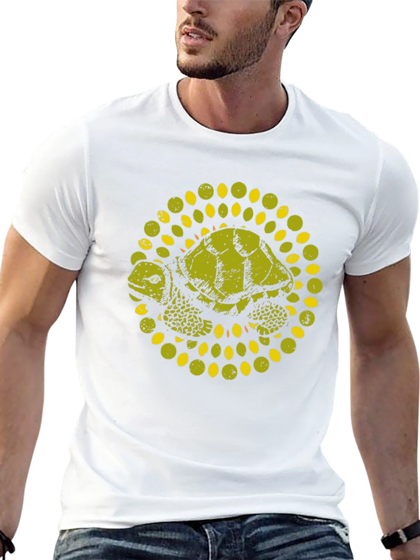 Turtle Graphic Print Black T-Shirt