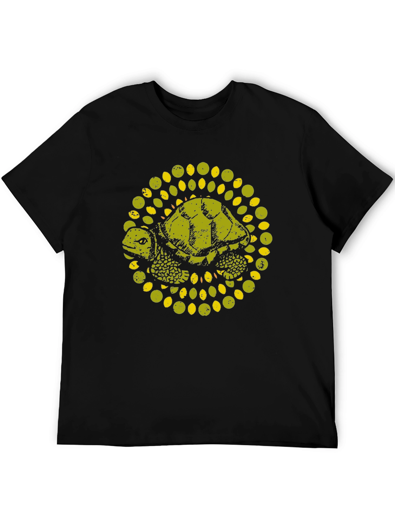 Turtle Graphic Print Black T-Shirt