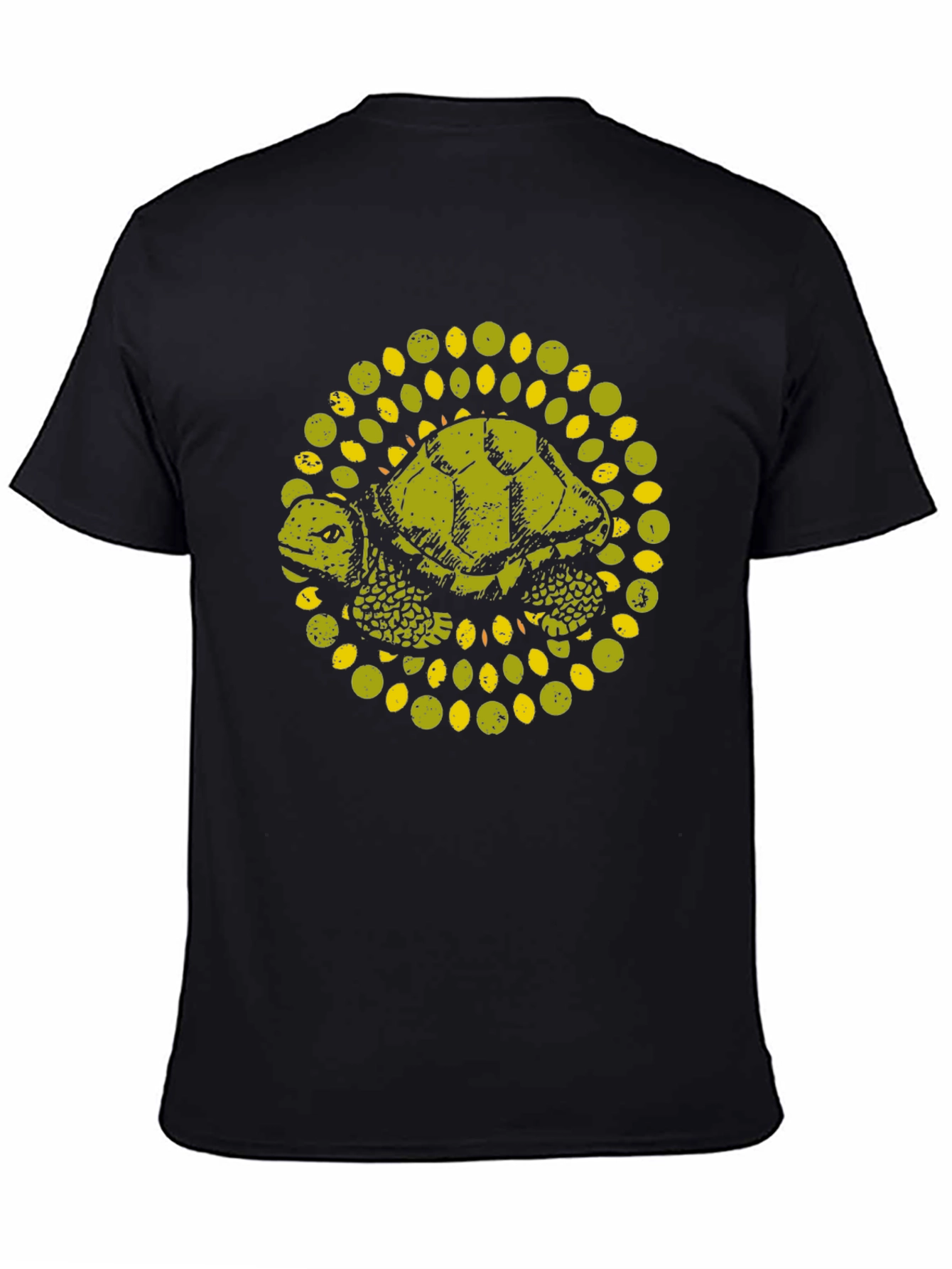 Turtle Graphic Print Black T-Shirt