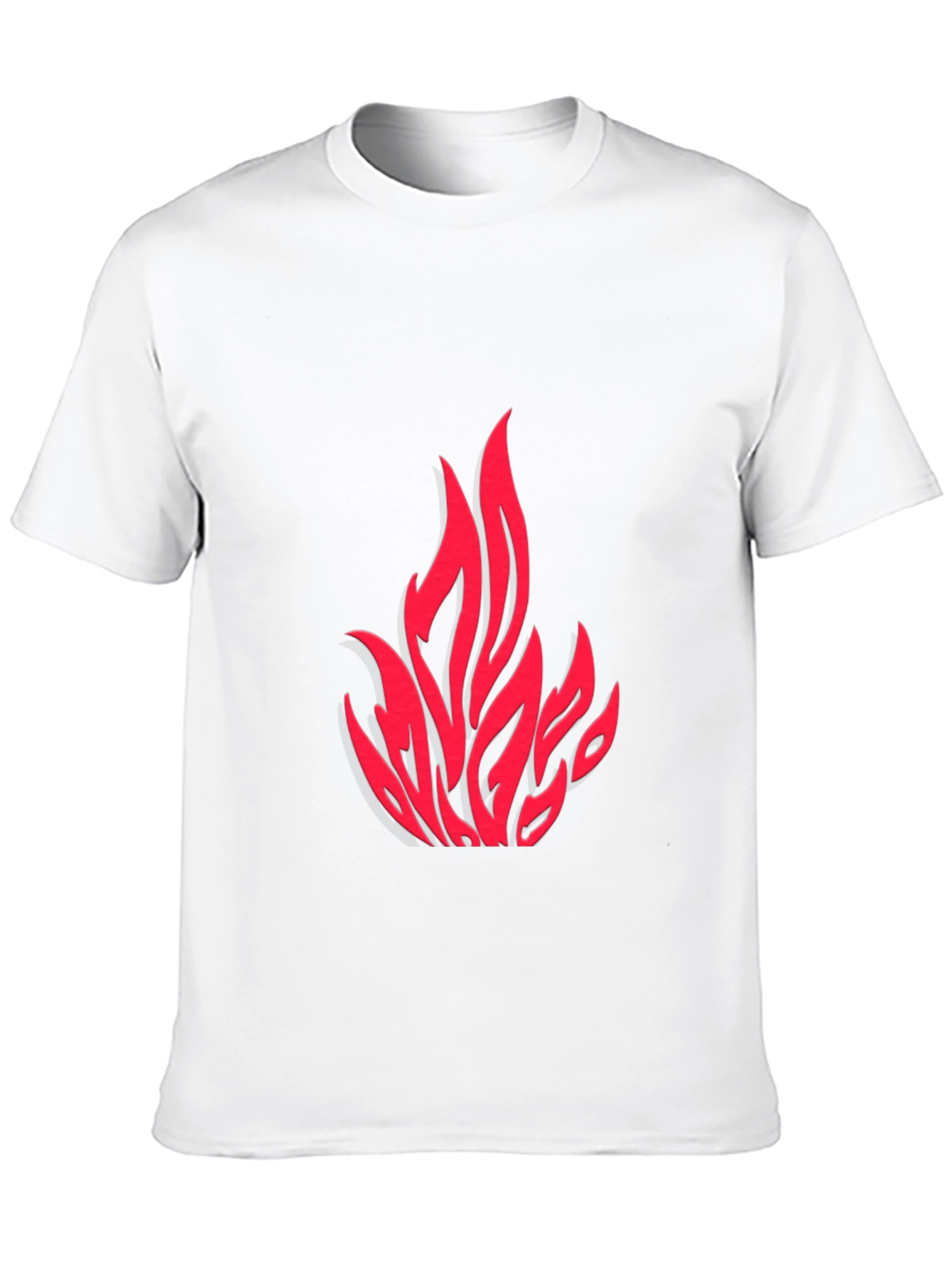 Fiery Red Graphic Print Black T-Shirt