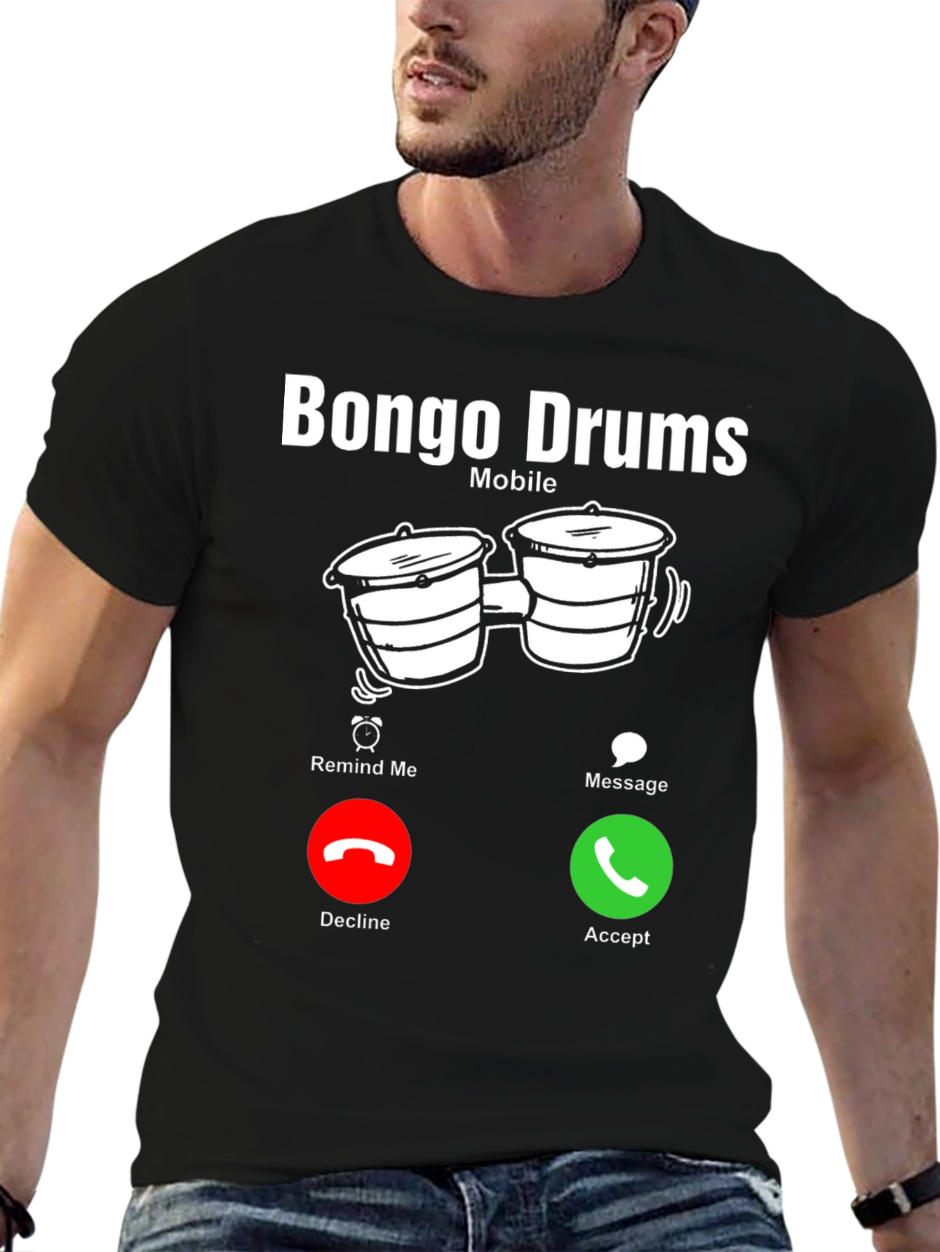 Bongo Drums Mobile T-Shirt - Musician Calling!