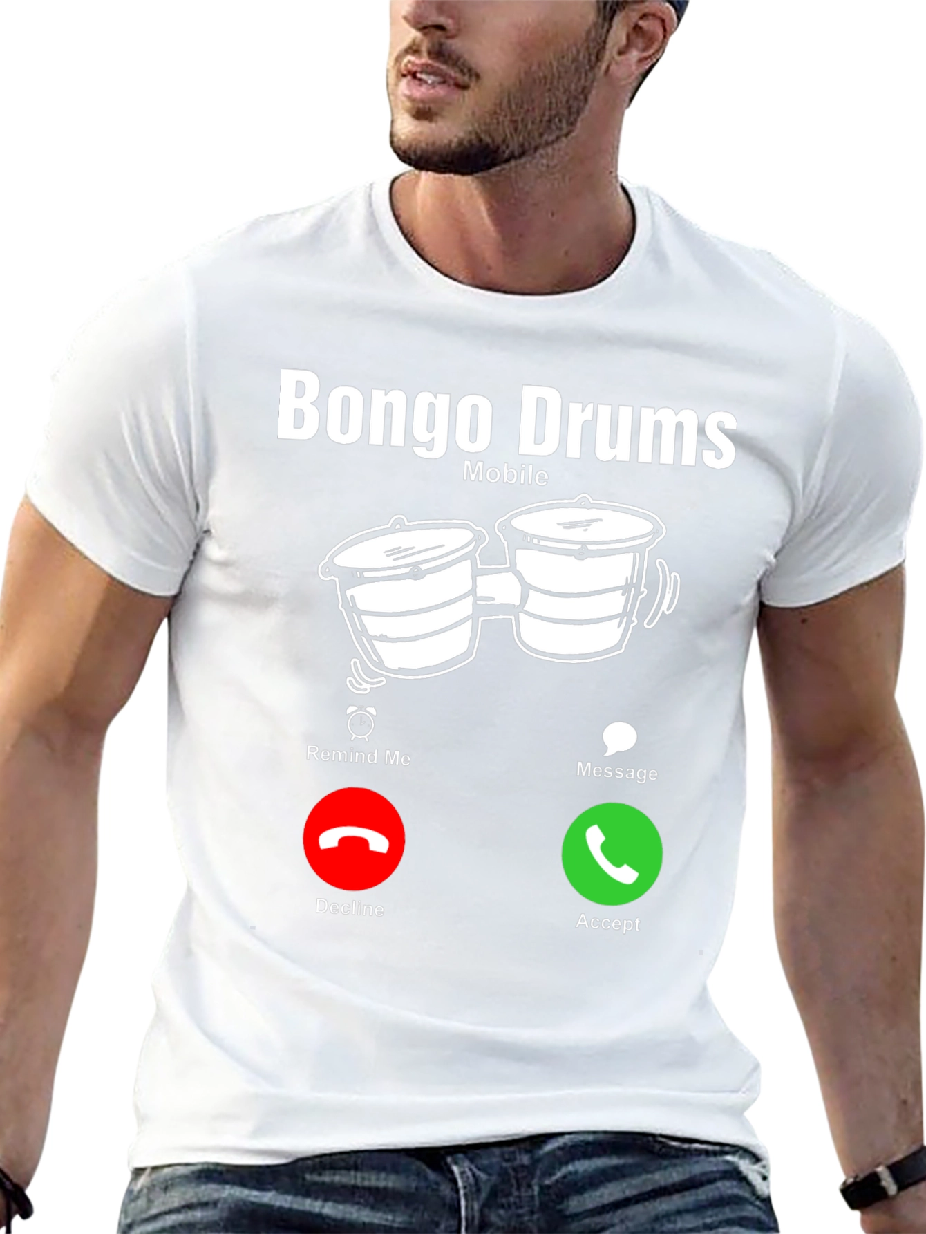 Bongo Drums Mobile T-Shirt - Musician Calling!