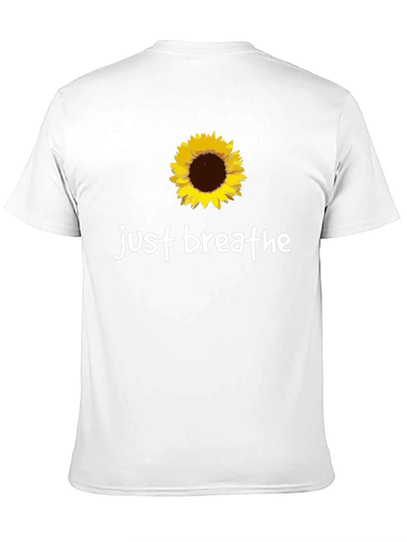 Just Breathe Sunflower Graphic Tee - Black