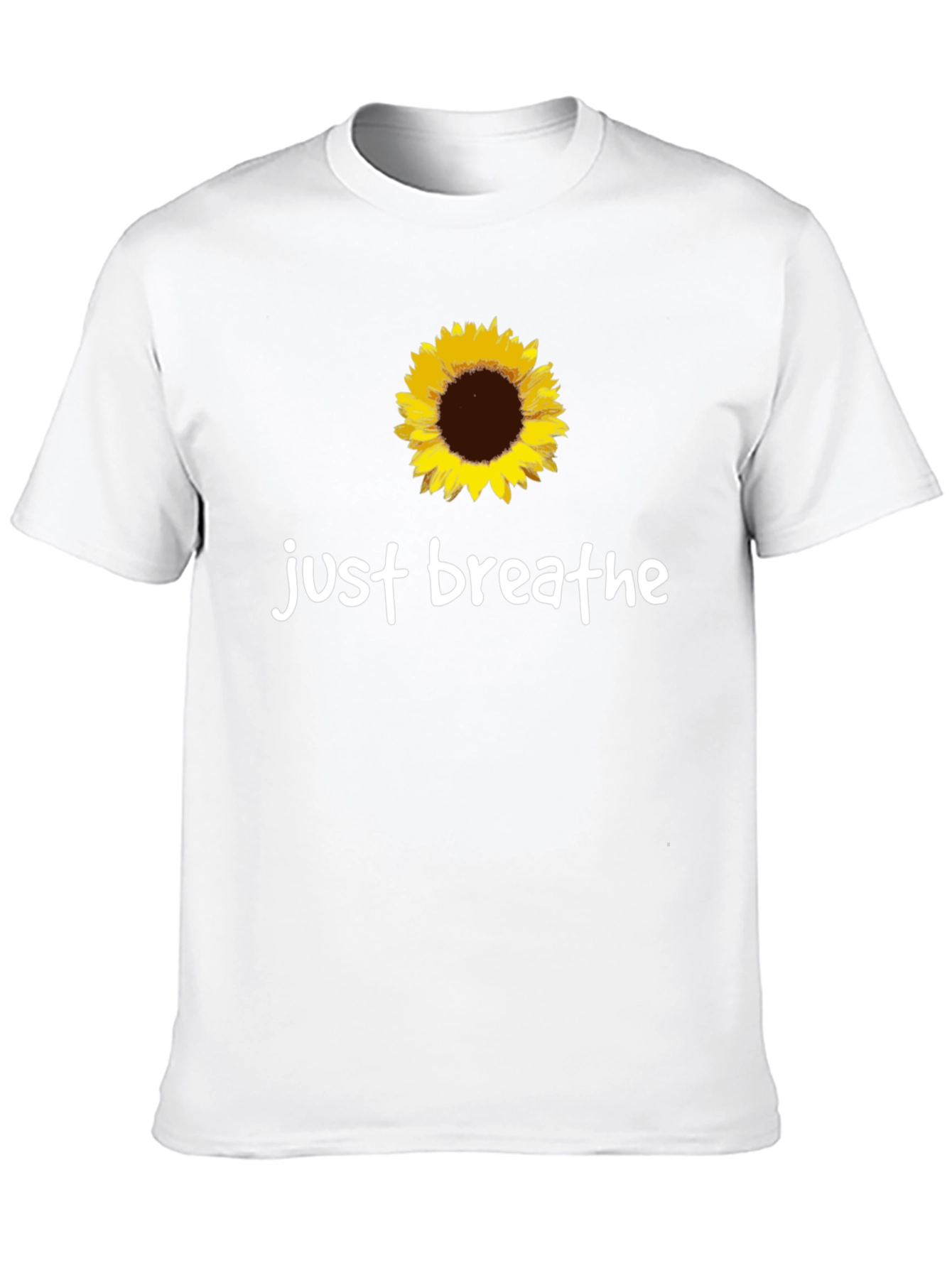 Just Breathe Sunflower Graphic Tee - Black