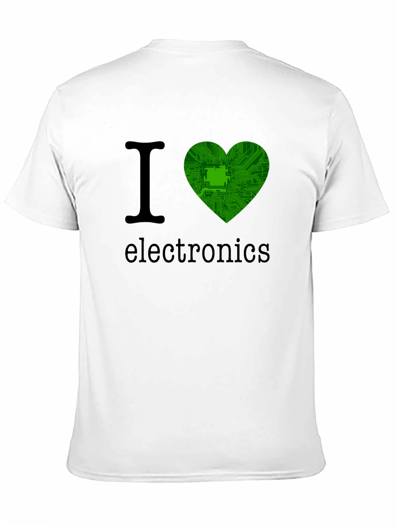 I Heart Electronics T-Shirt - Green Circuit Board Heart