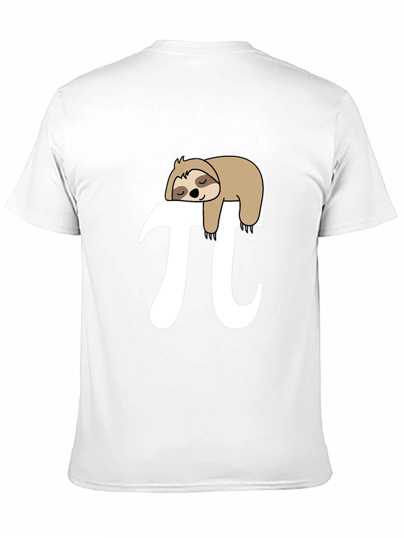 Sloth Nap Pi Funny T-Shirt - Black