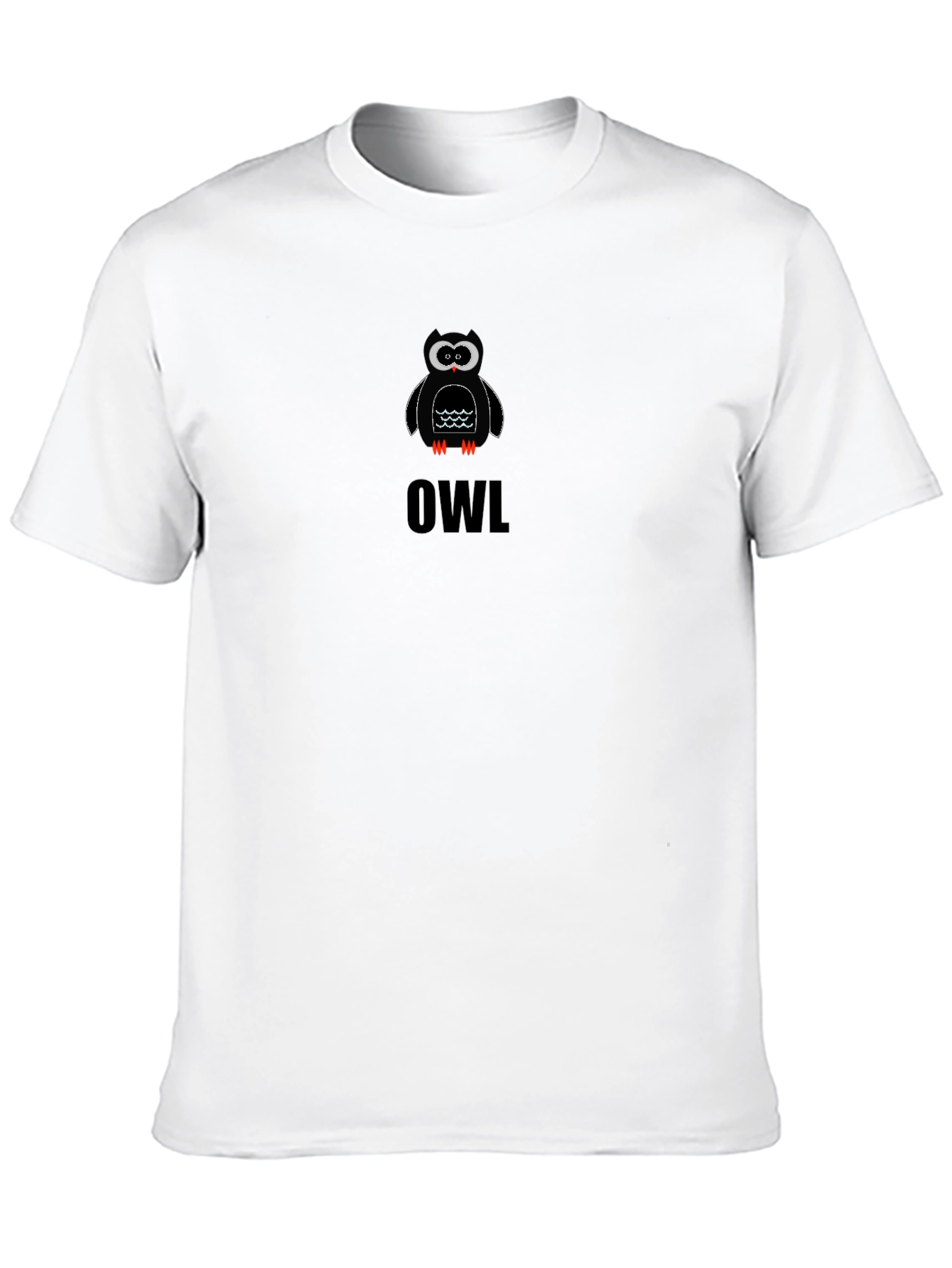 Owl Graphic Tee - Mens Black Cotton T-Shirt