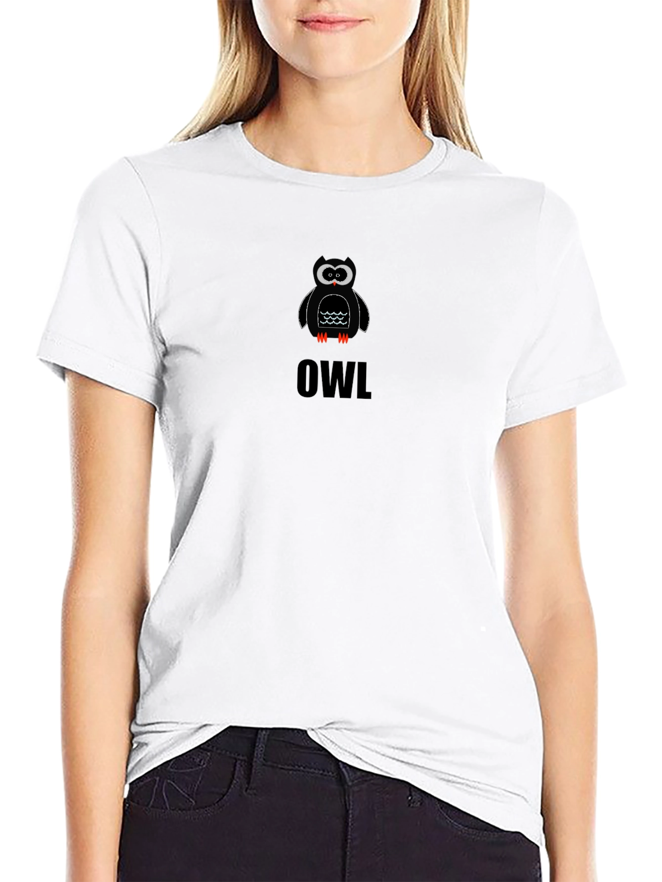 Owl Graphic Tee - Mens Black Cotton T-Shirt