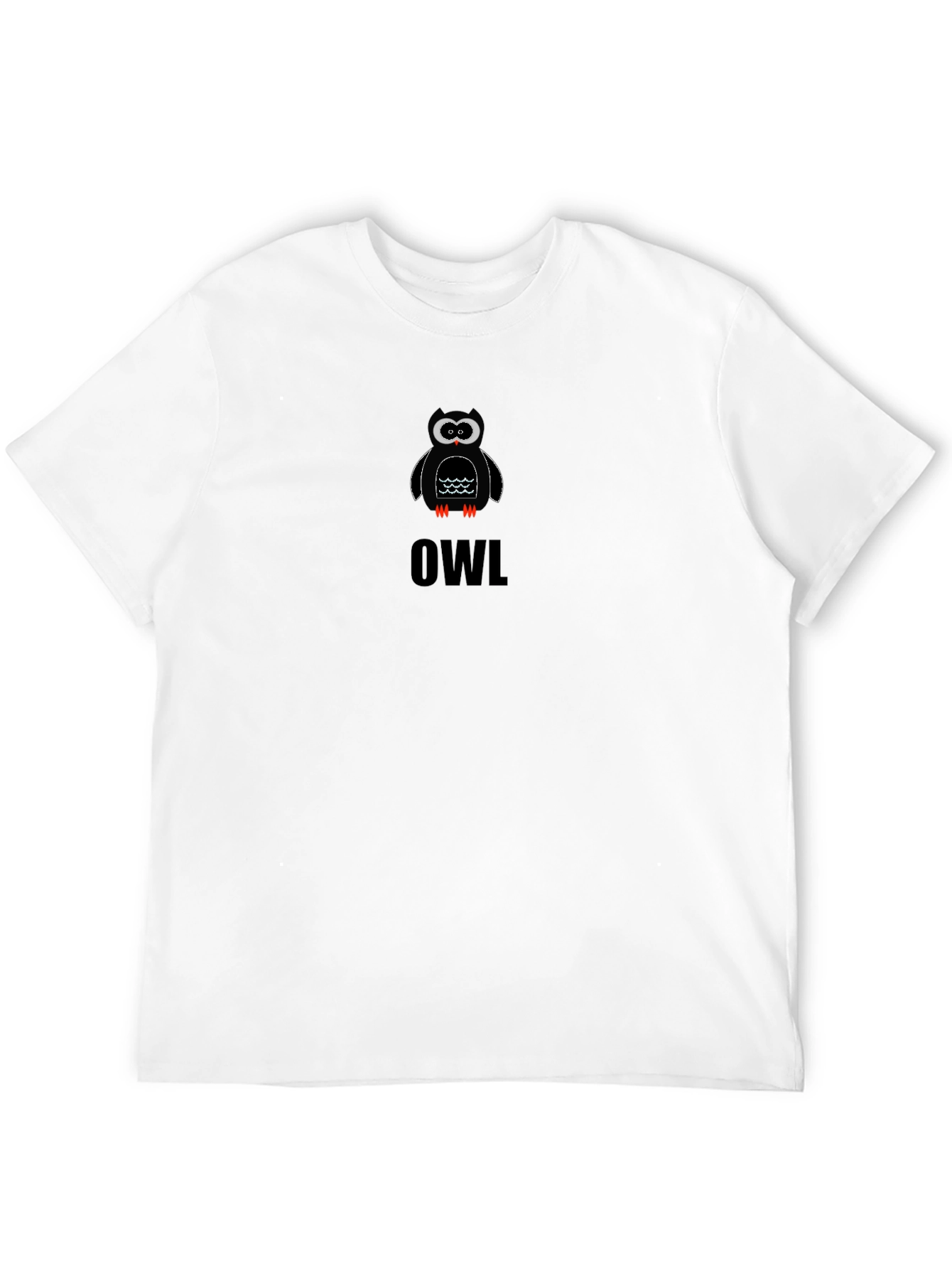Owl Graphic Tee - Mens Black Cotton T-Shirt