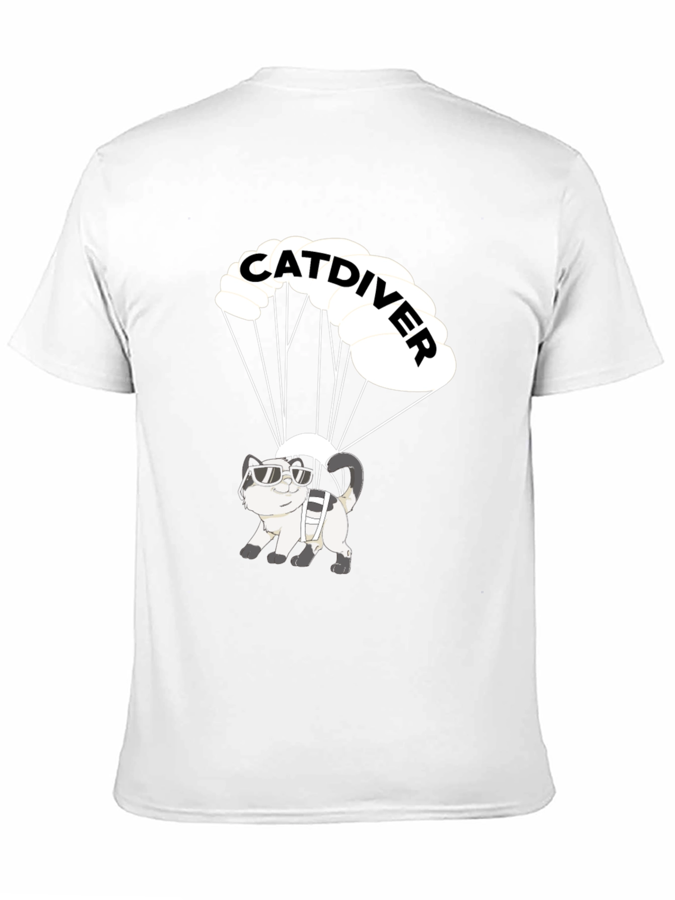 Catdiver T-Shirt - Funny Skydiving Cat Tee